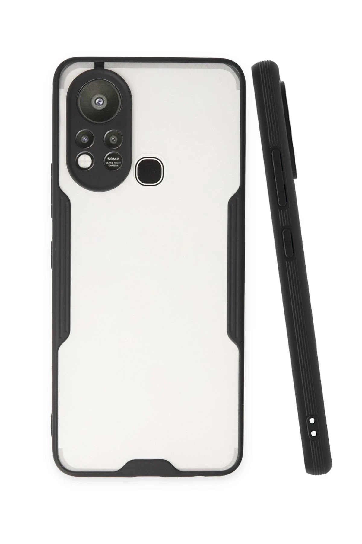 Newface İnfinix Hot 11s Kılıf Platin Silikon - Siyah