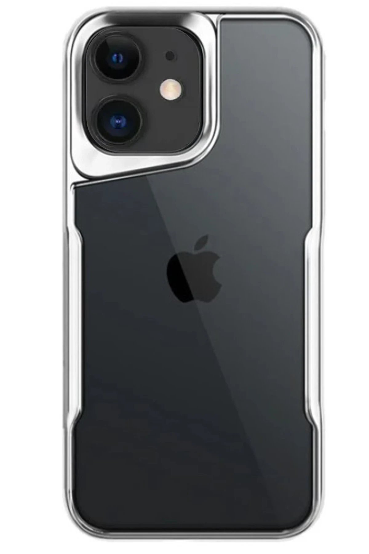 Newface iPhone 11 Kılıf Boyi Silikon Kapak - Gümüş