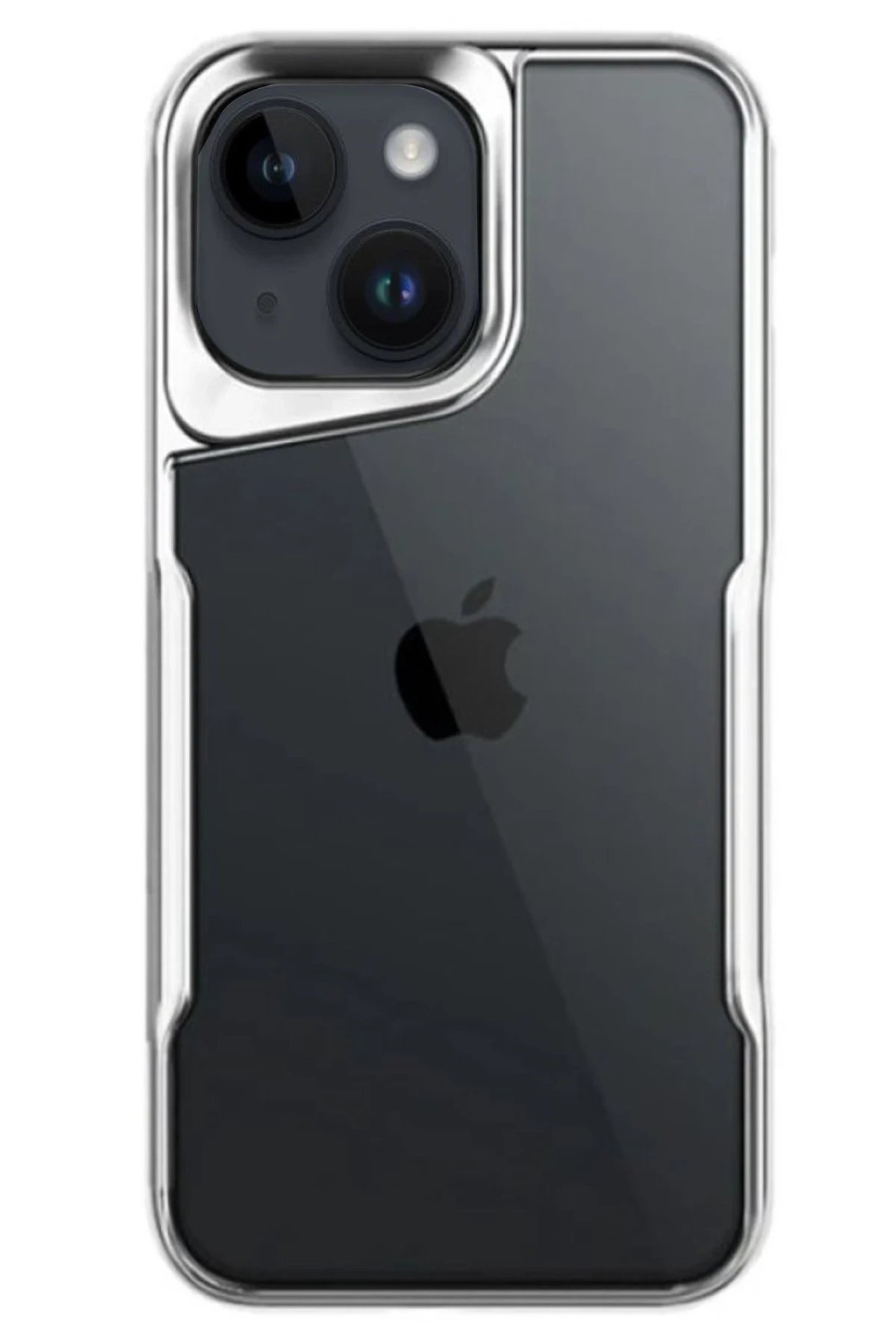 Newface iPhone 14 Kılıf Boyi Silikon Kapak - Gümüş