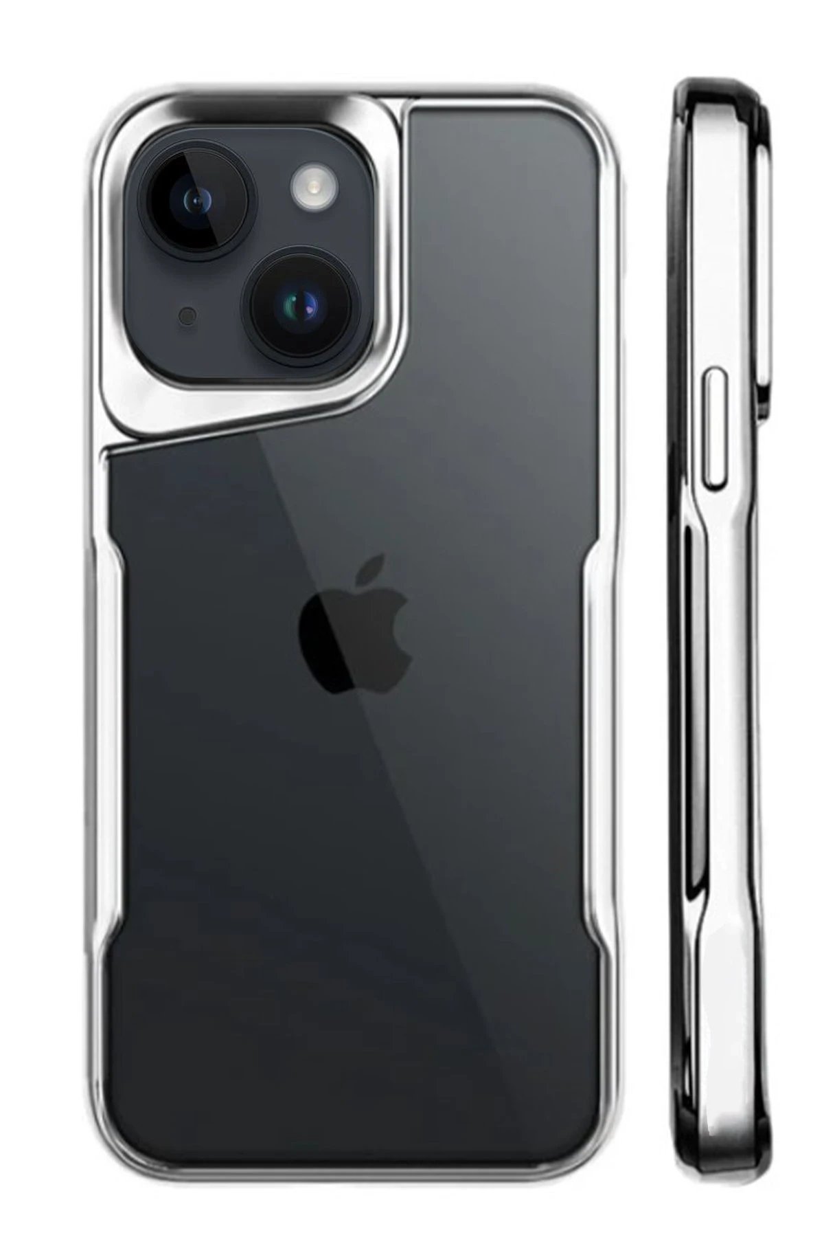 Newface iPhone 15 Kılıf Boyi Silikon Kapak - Gümüş