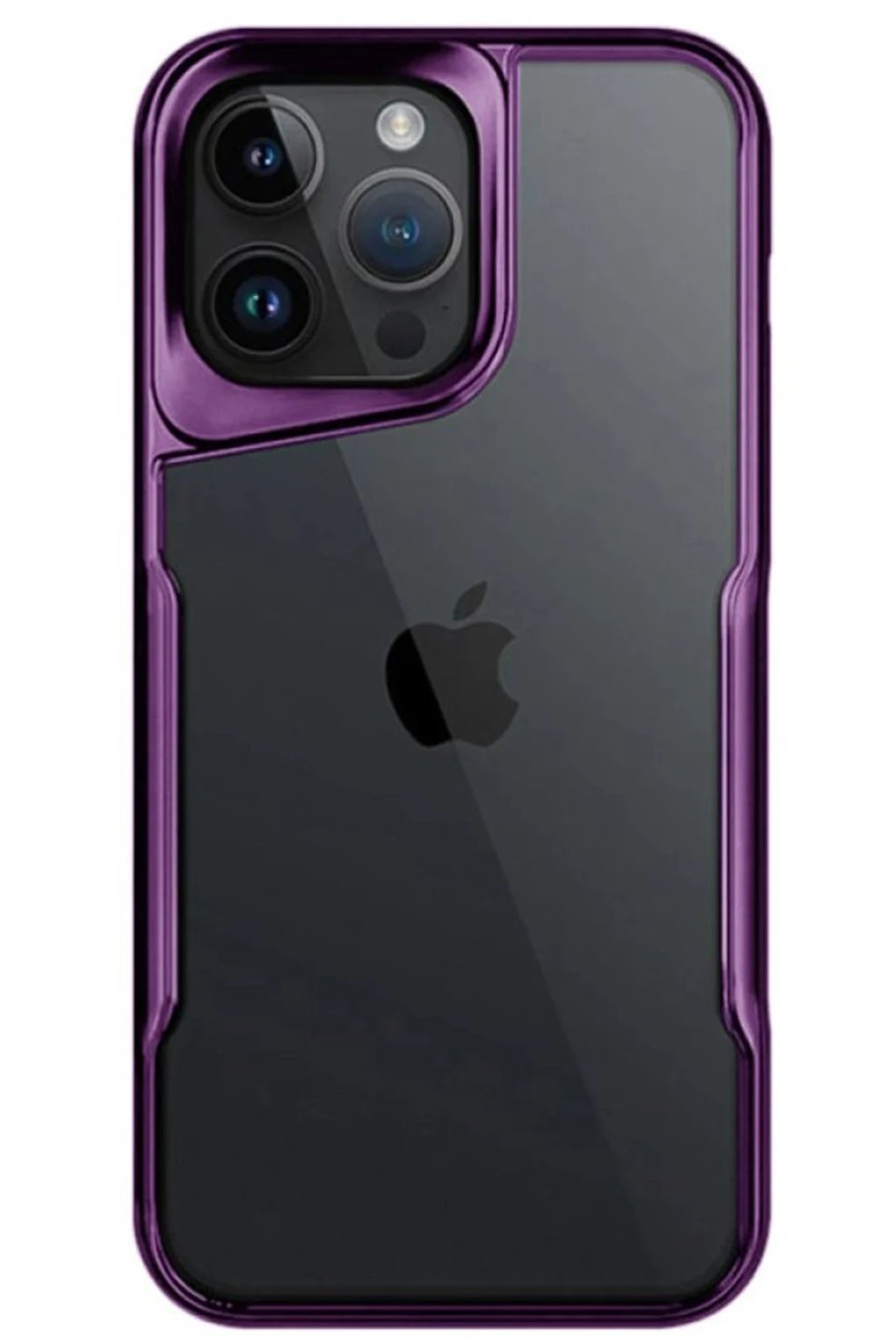 Newface iPhone 15 Pro Max Kılıf Boyi Silikon Kapak - Derin Mor