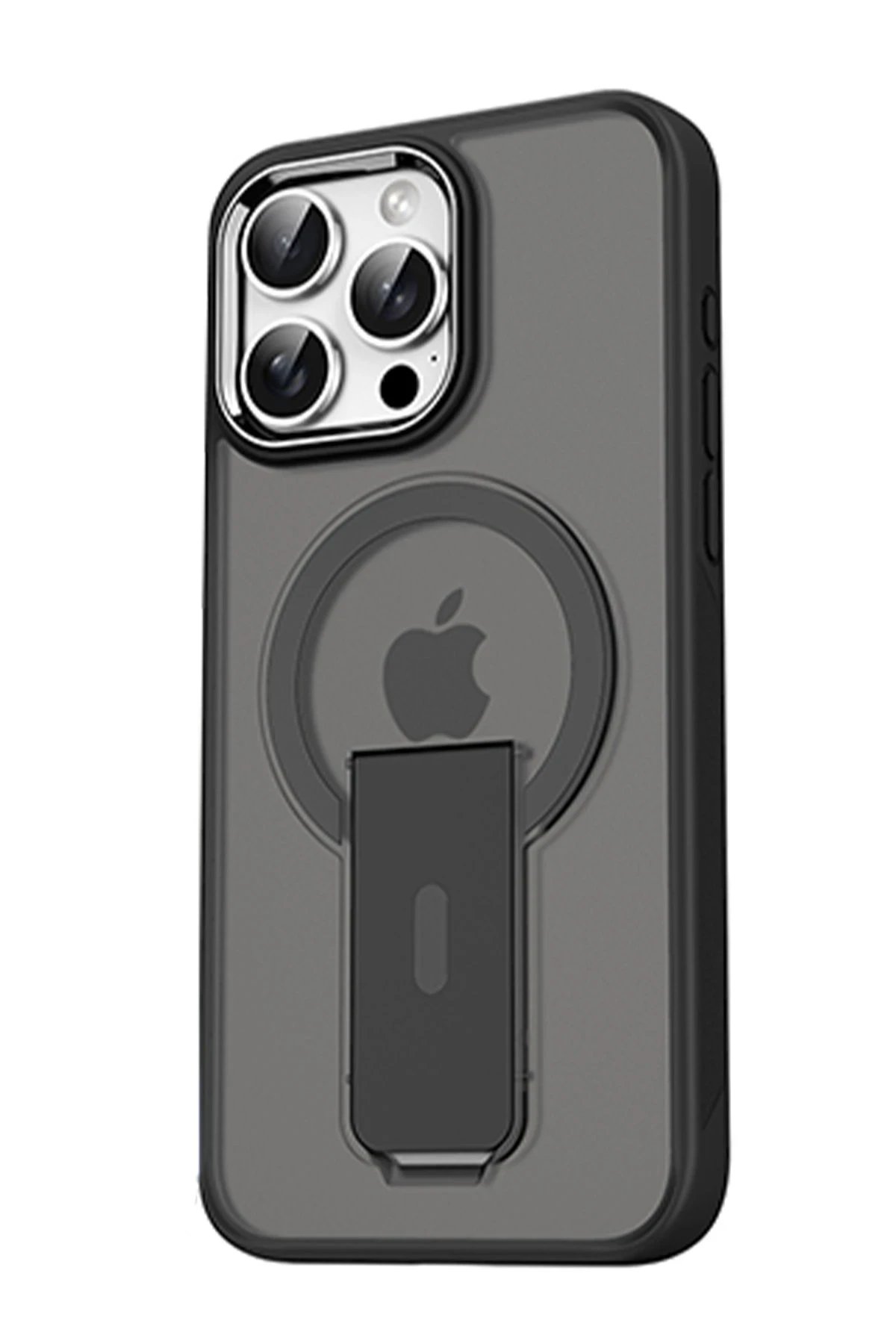 Newface iPhone 15 Pro Tork Magsafe Standlı Kapak - Siyah