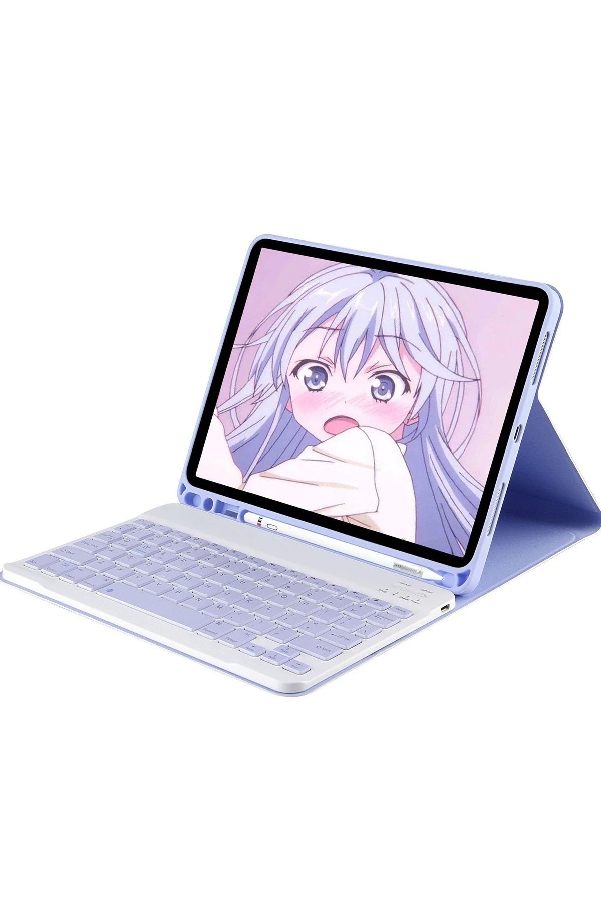 Newface iPad 5 Air 9.7 Kılıf KC01 Smart Klavyeli Tablet Kılıfı - Lila