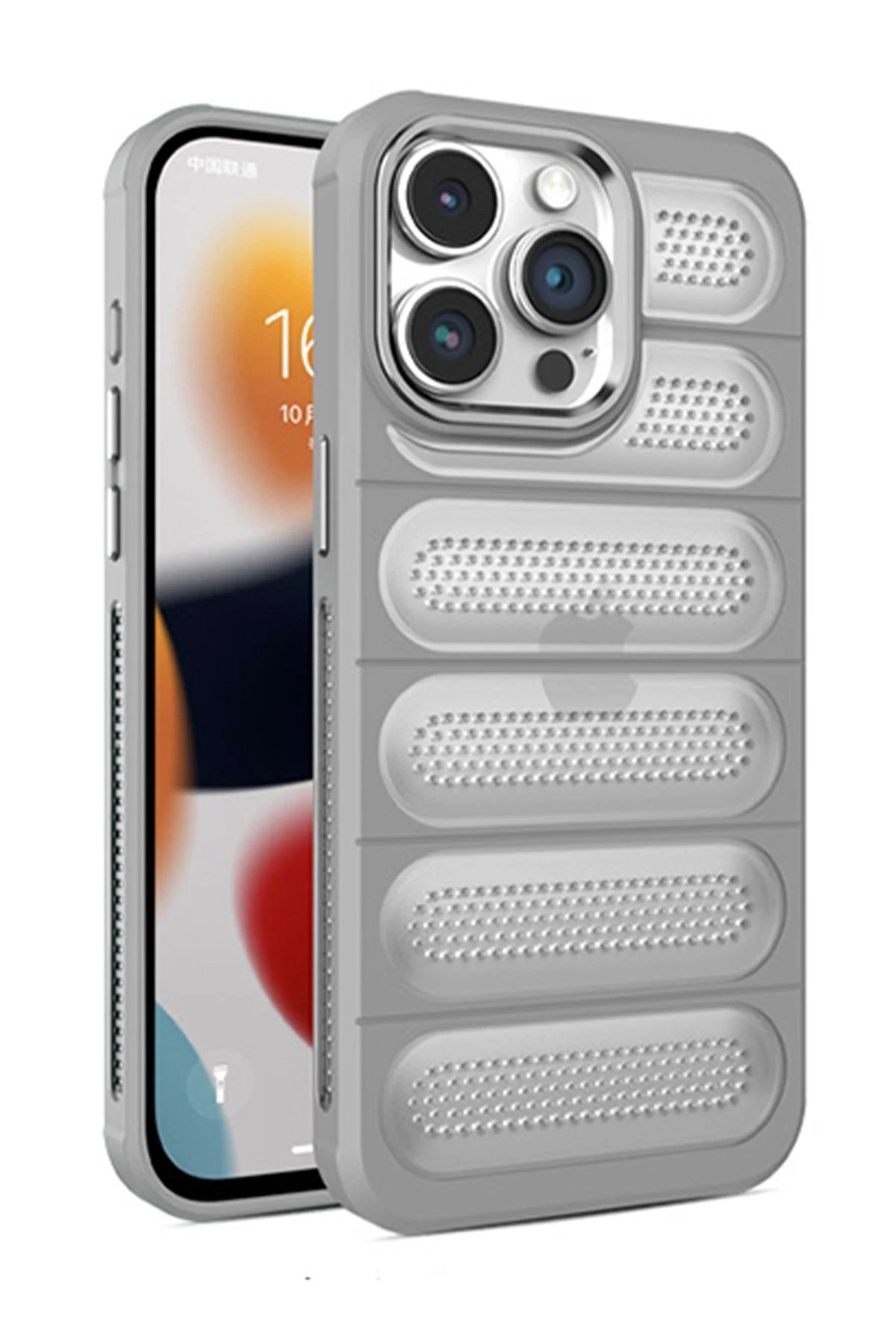 Newface iPhone 14 Pro Kılıf Airmax Silikon Kapak - Titan Gri