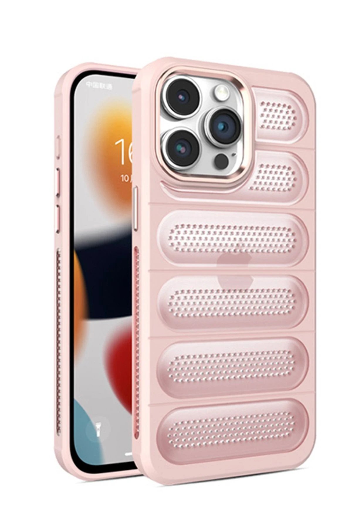 Newface iPhone 14 Pro Max Kılıf Airmax Silikon Kapak - Pembe