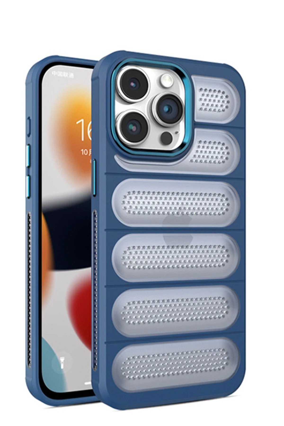 Newface iPhone 15 Pro Kılıf Airmax Silikon Kapak - Lacivert