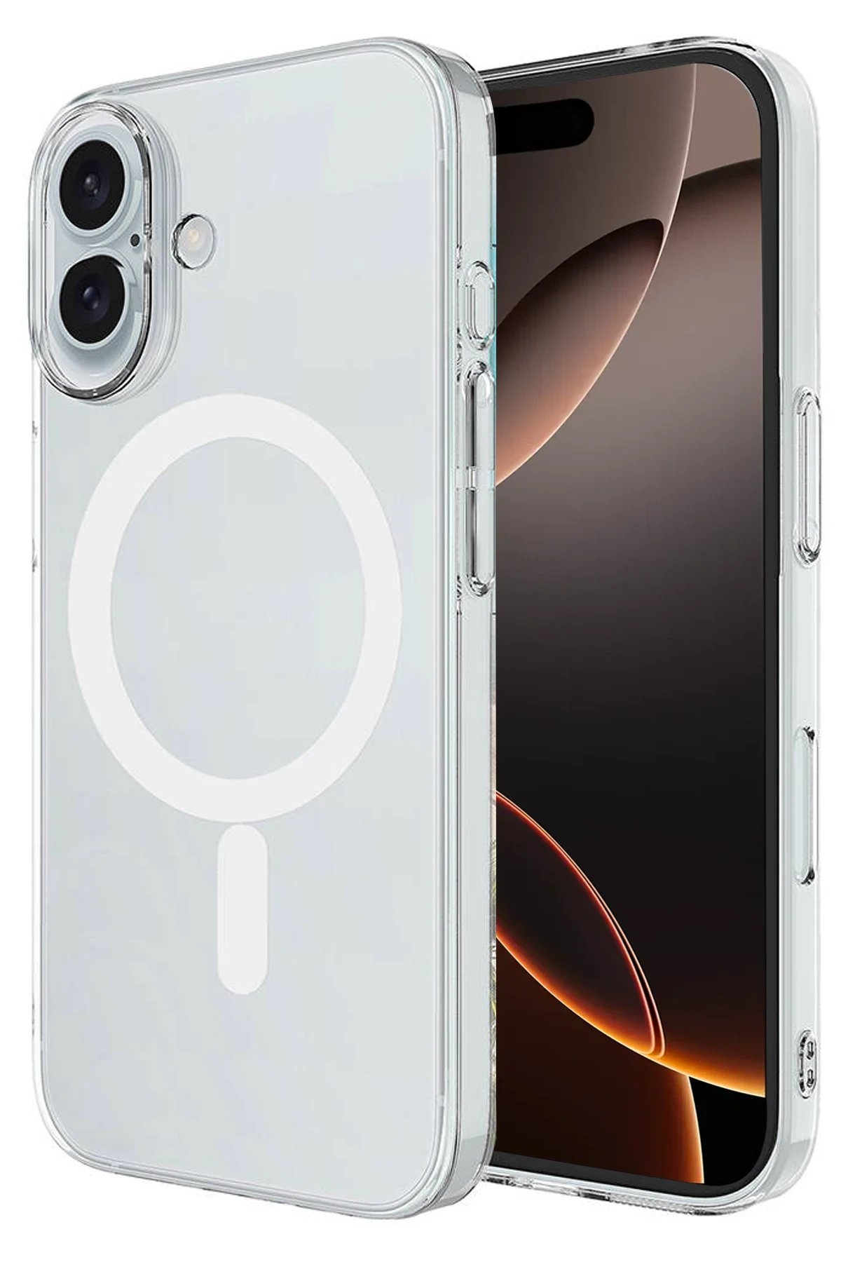 Newface iPhone 16 Kılıf Magneticsafe Şeffaf Silikon - Şeffaf