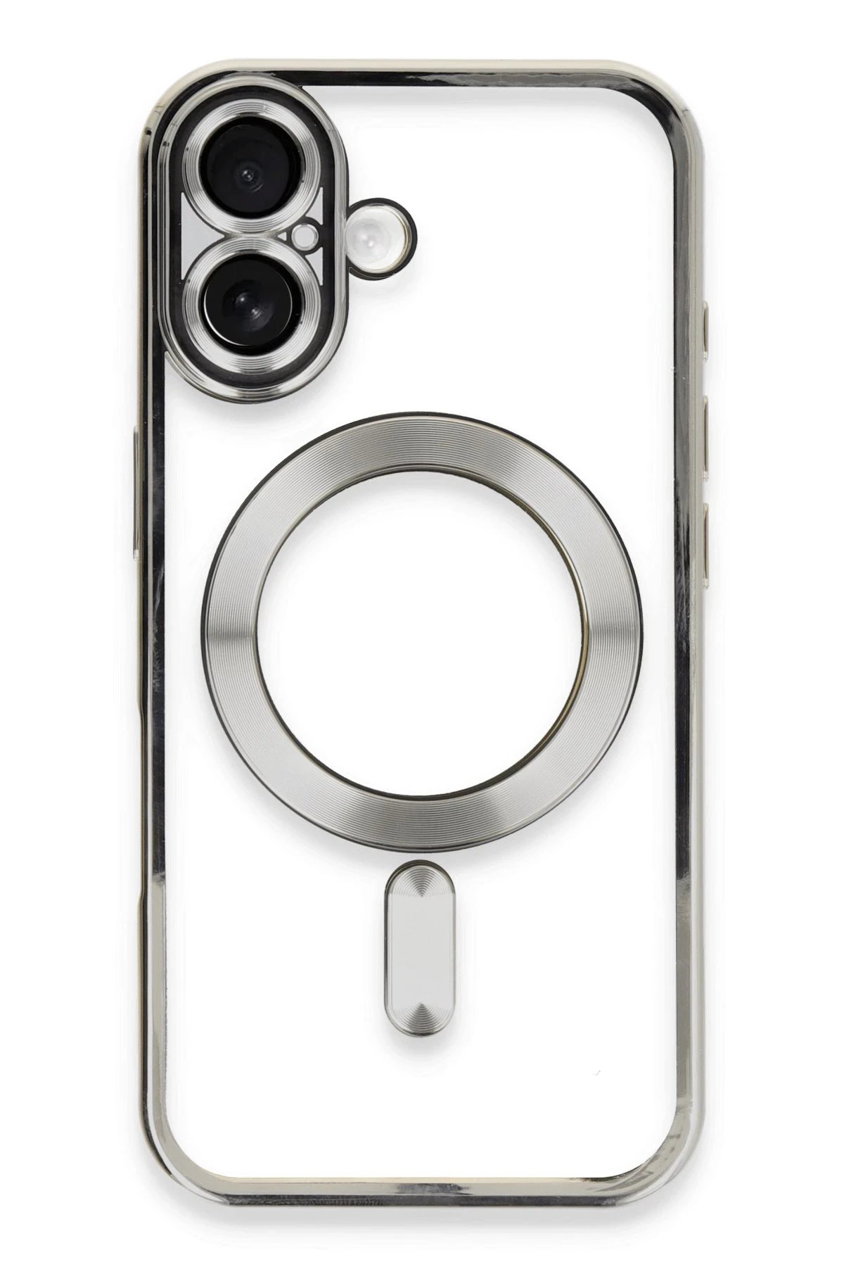 Newface iPhone 16 Kılıf Kross Magneticsafe Kapak - Gümüş