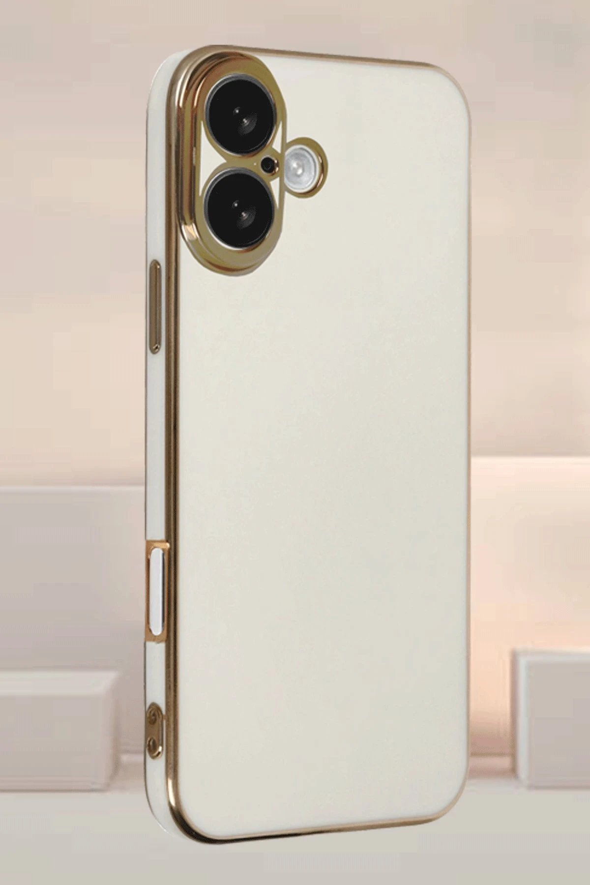 Newface iPhone 16 Kılıf Volet Silikon - Beyaz