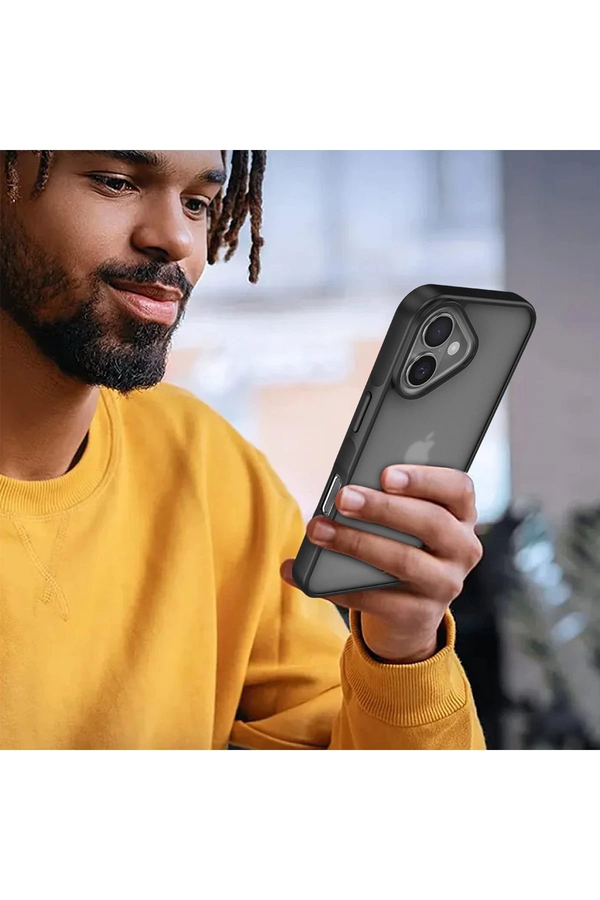 Newface iPhone 16 Kılıf Elegant Kapak - Pudra