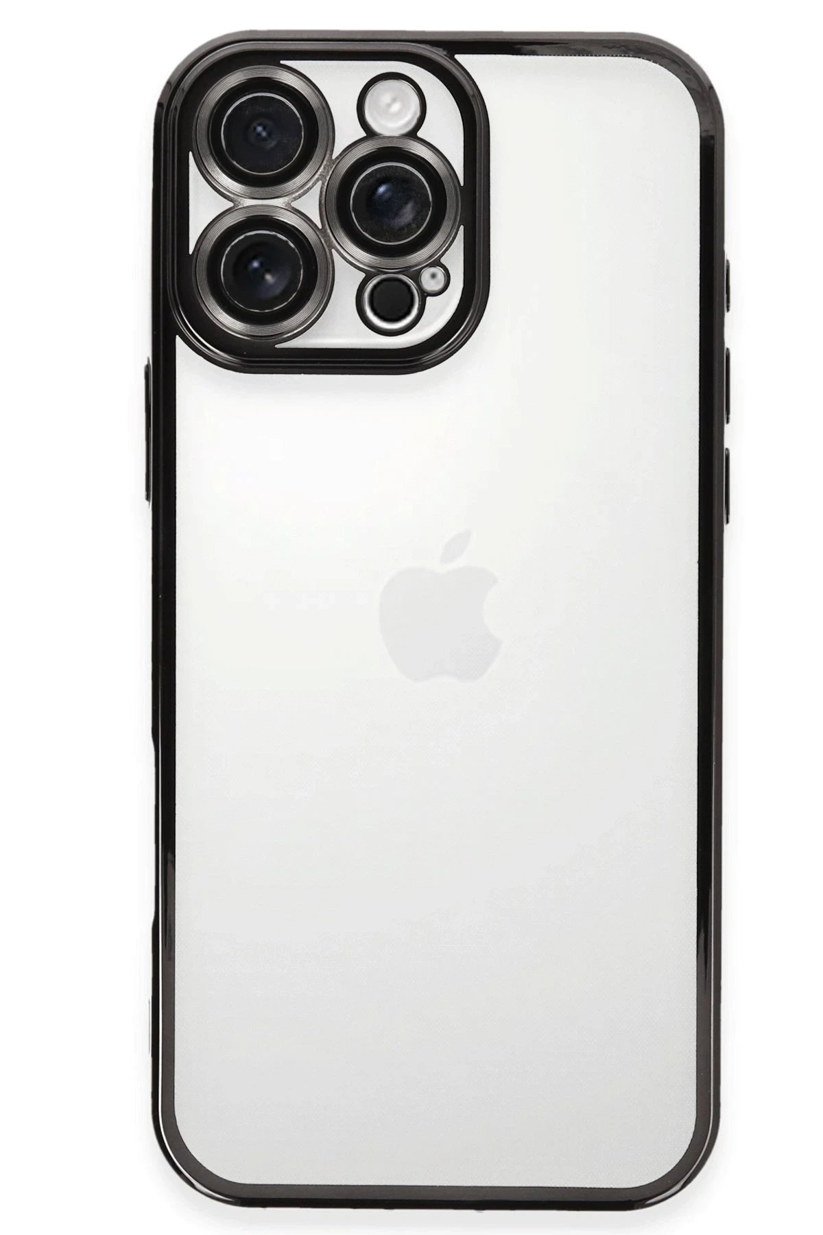 Newface iPhone 16 Pro Kılıf Razer Lensli Silikon - Siyah