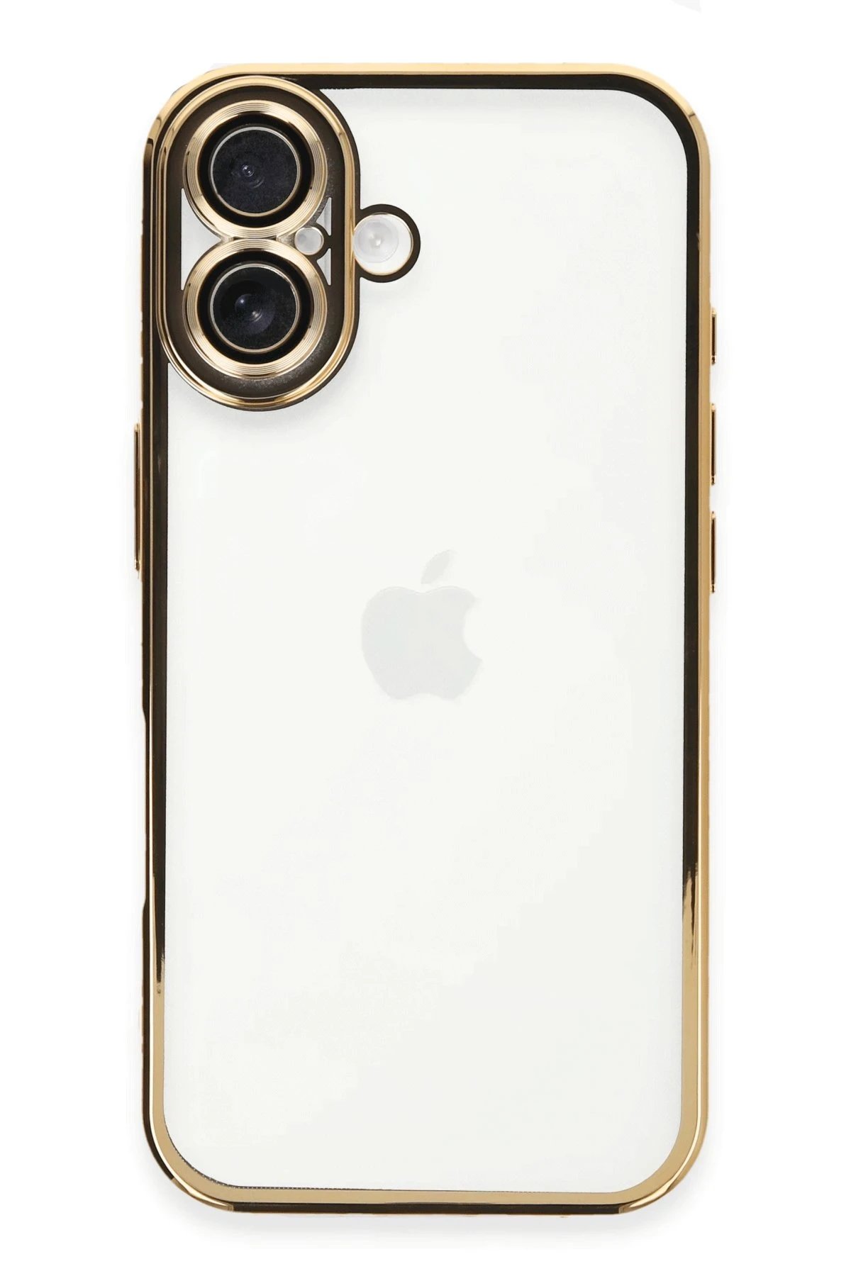 Newface iPhone 16 Plus Kılıf Razer Lensli Silikon - Gold
