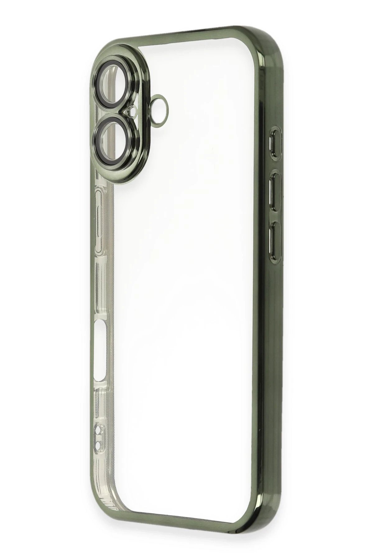 Newface iPhone 16 Plus Kılıf Razer Lensli Silikon - Yeşil