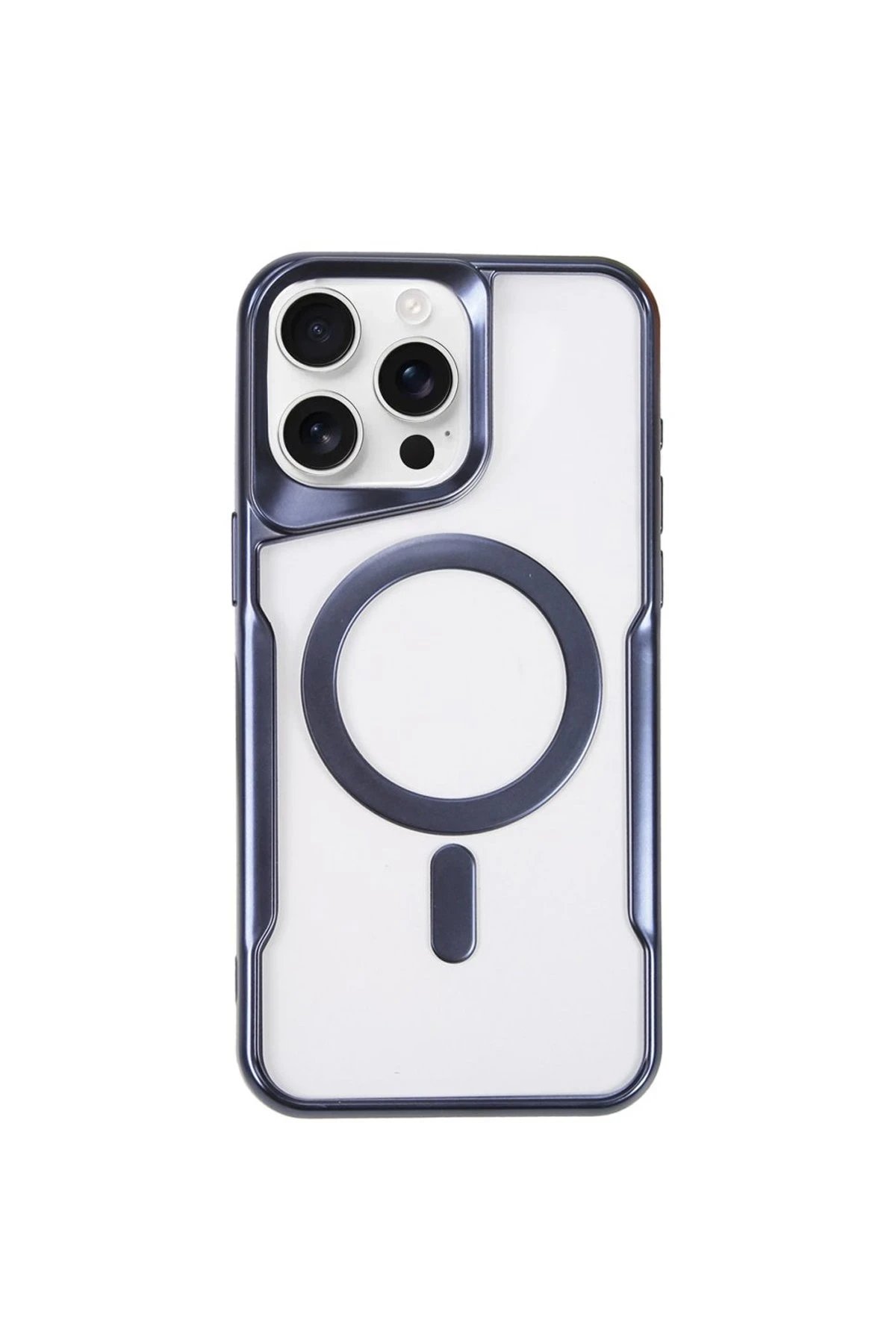 Newface iPhone 11 Pro Max Kılıf Boyi Magsafe Silikon Kapak - Lacivert