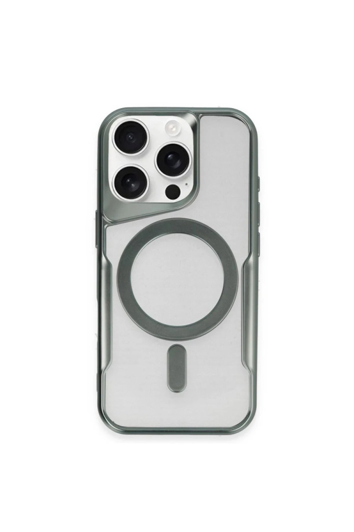 Newface iPhone 12 Kılıf Boyi Magsafe Silikon Kapak - Yeşil