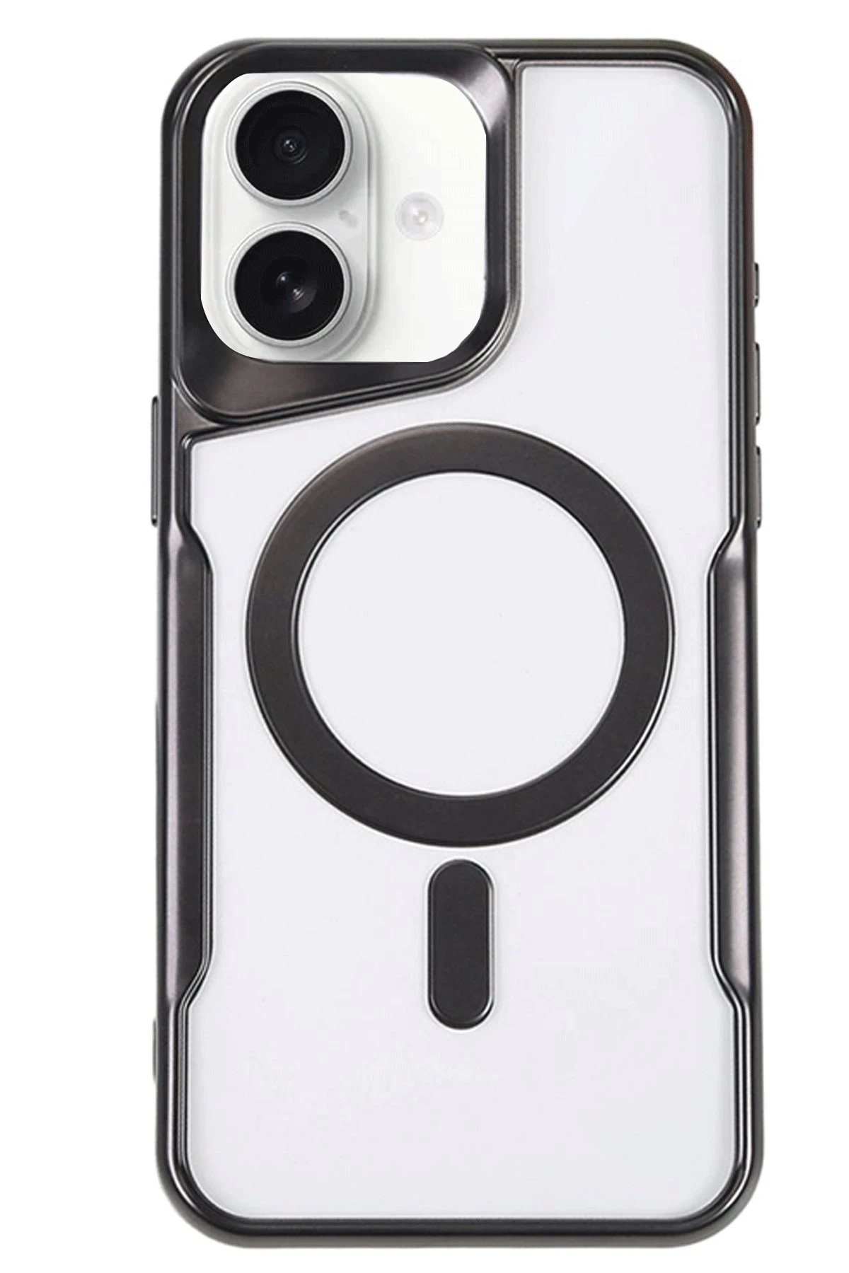 Newface iPhone 16 Kılıf Boyi Magsafe Silikon Kapak - Siyah