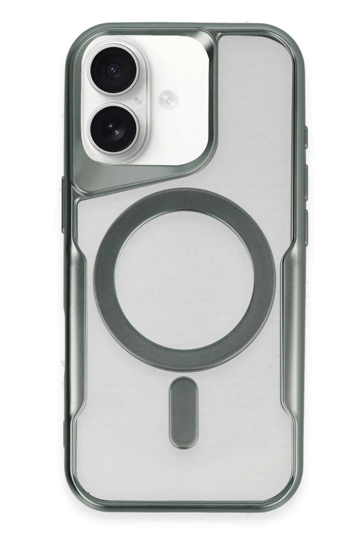 Newface iPhone 16 Kılıf Boyi Magsafe Silikon Kapak - Yeşil