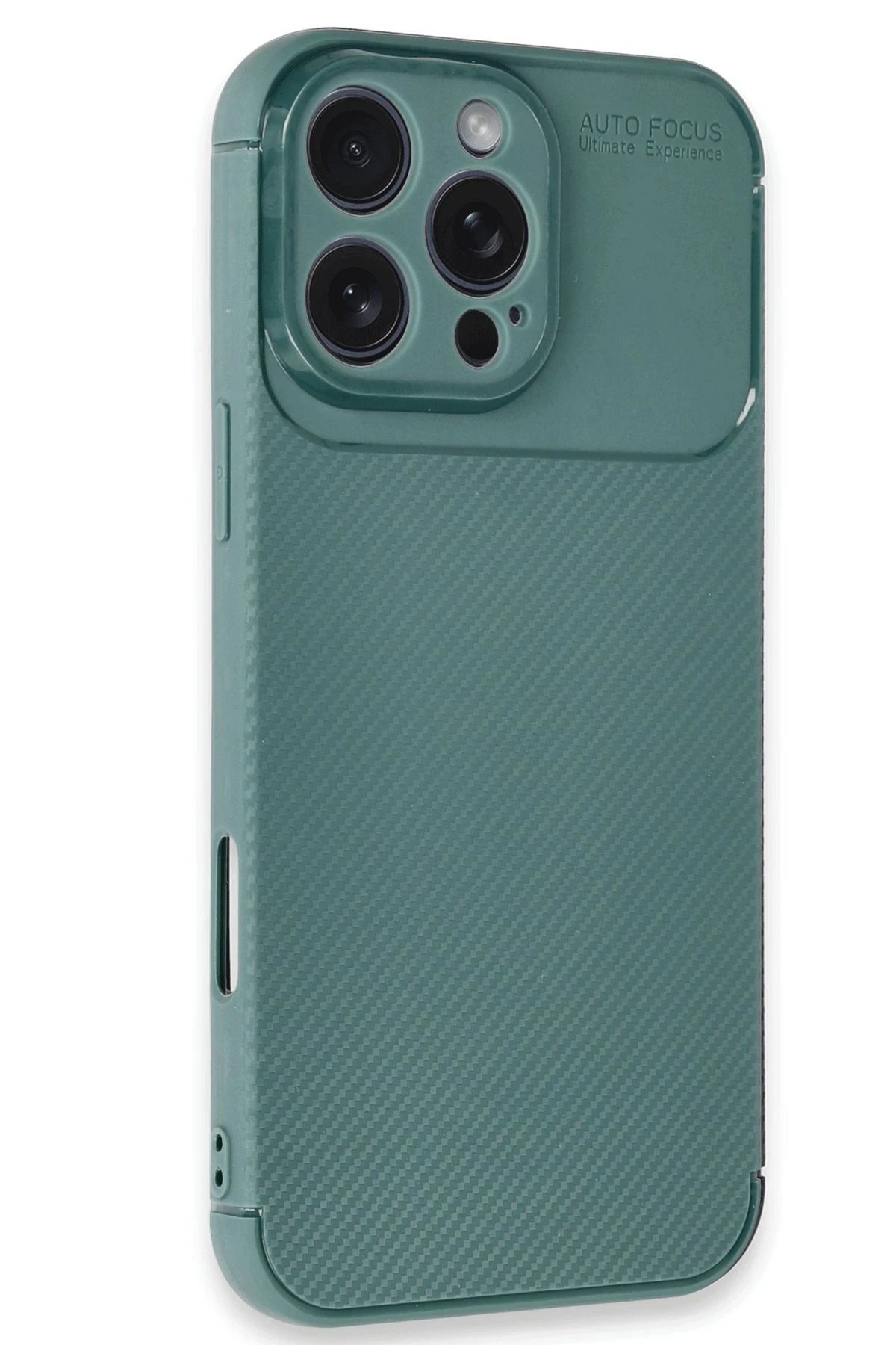 Newface iPhone 16 Pro Max Kılıf Auto Focus Karbon Kapak - Koyu Yeşil