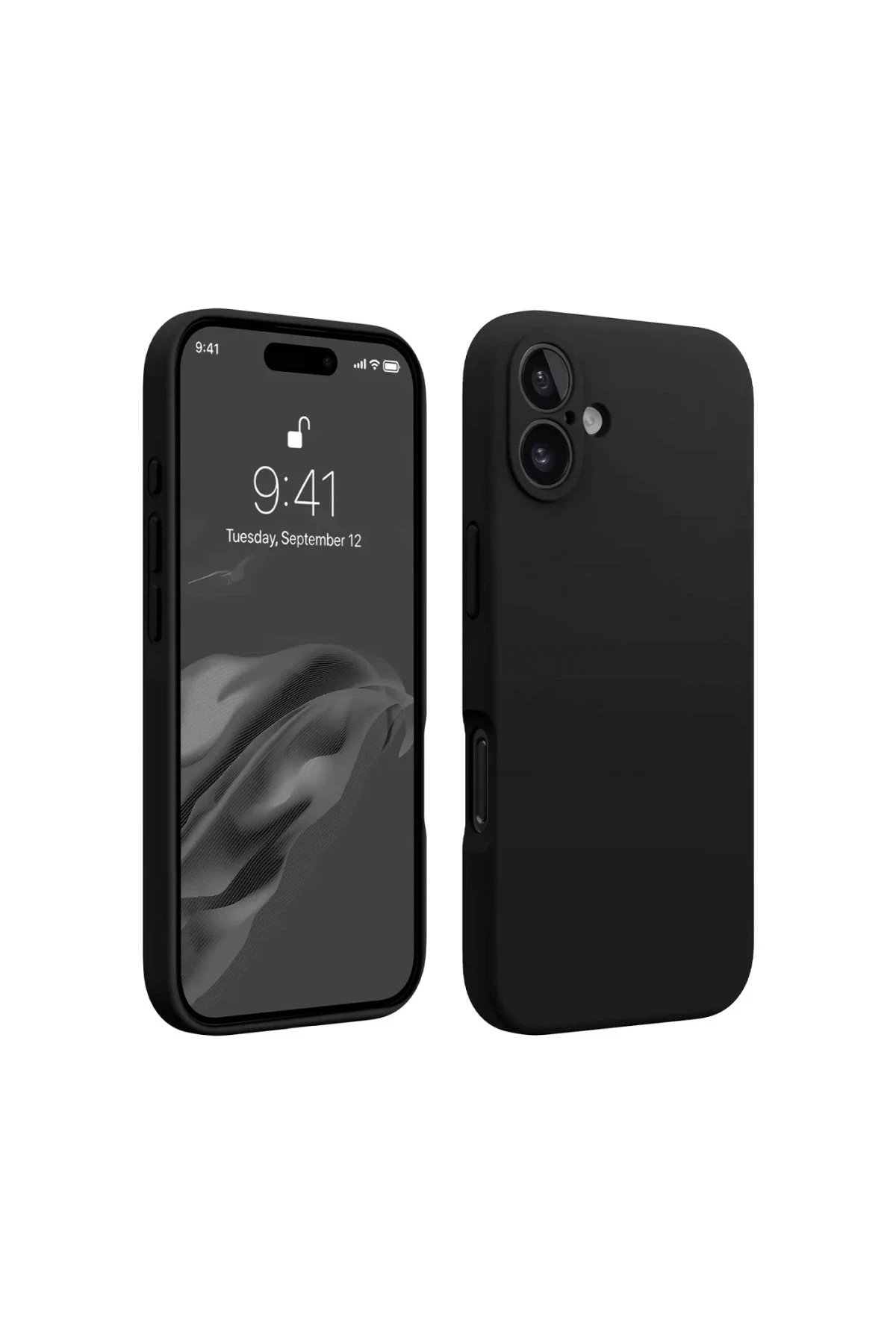 Newface iPhone 16 Kılıf First Silikon - Siyah