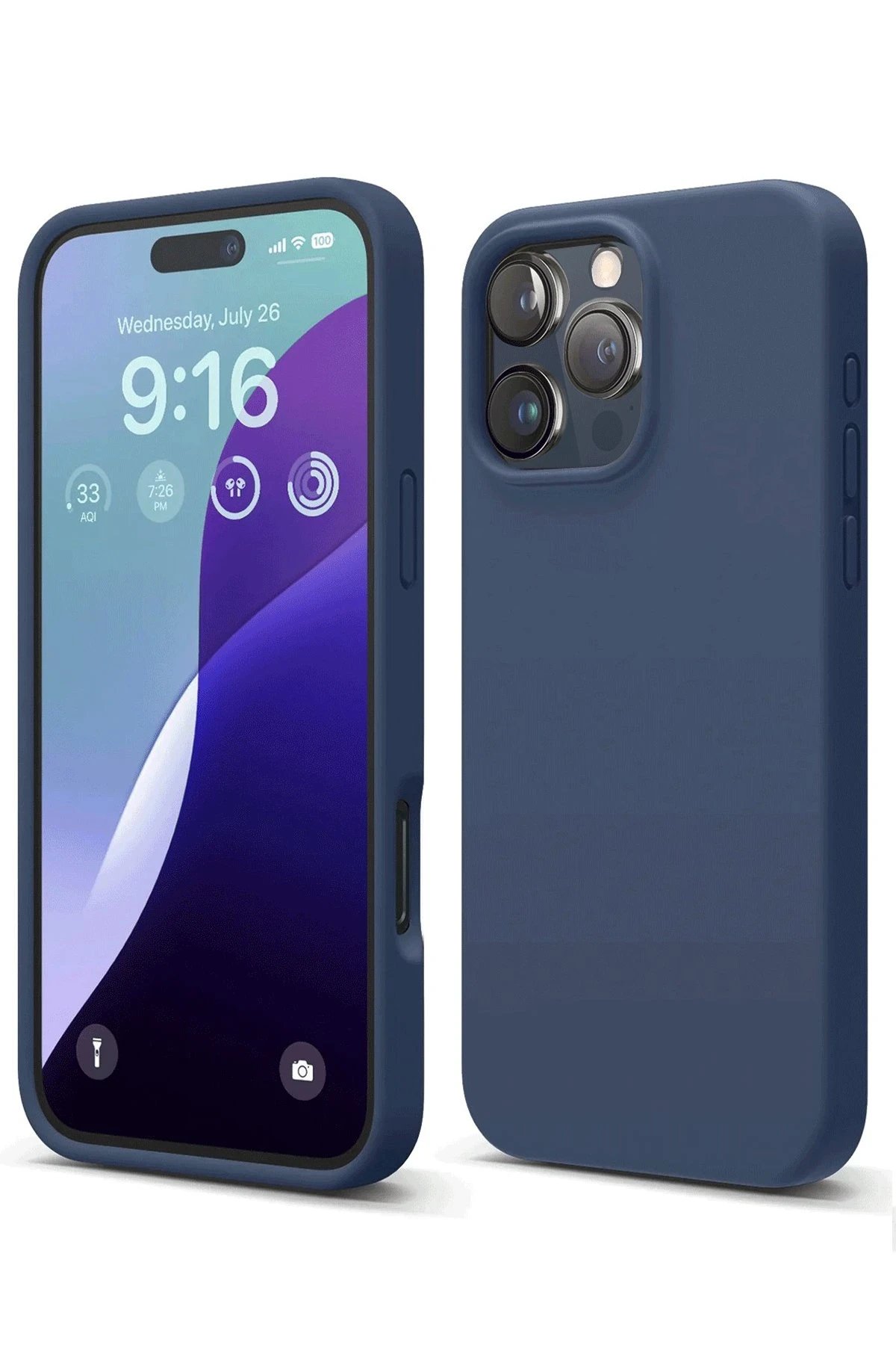 Newface iPhone 16 Pro Kılıf First Silikon - Lacivert