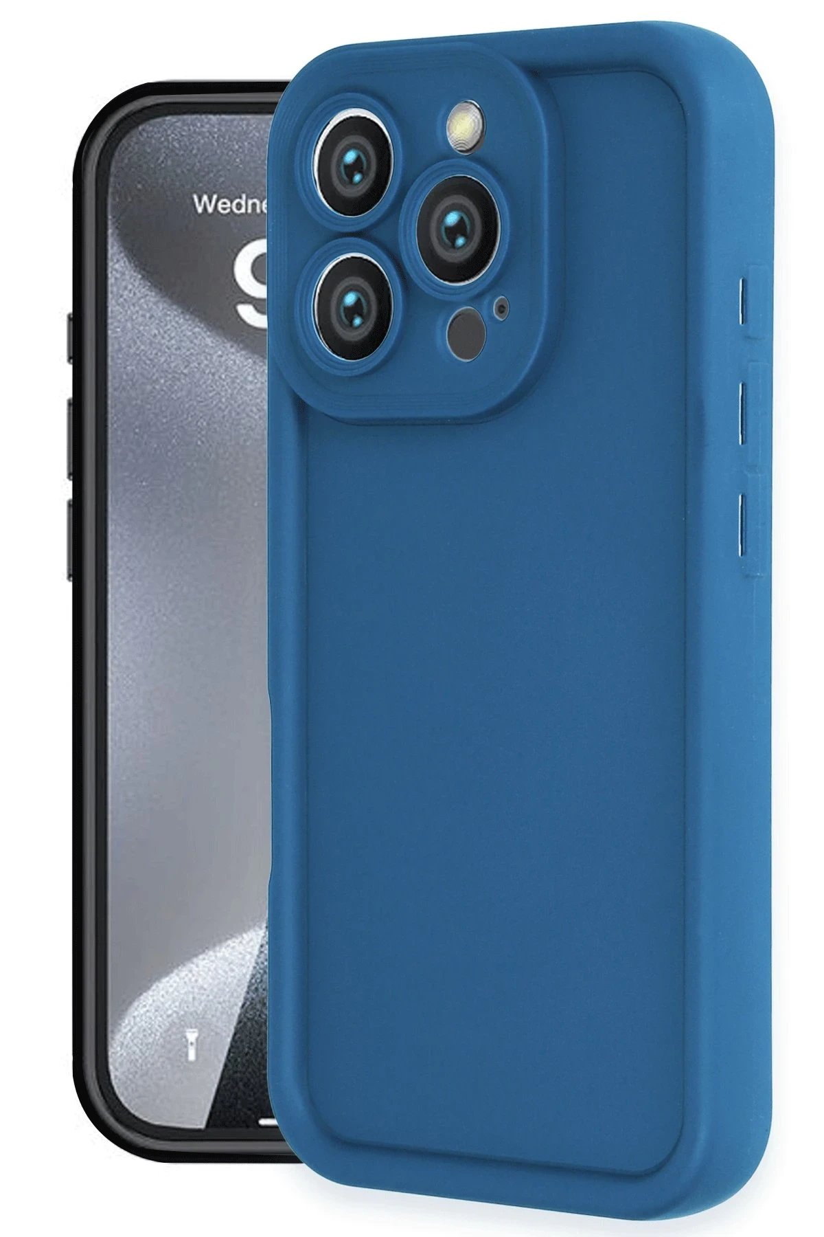 Newface iPhone 16 Pro Kılıf Viera Silikon - Mavi