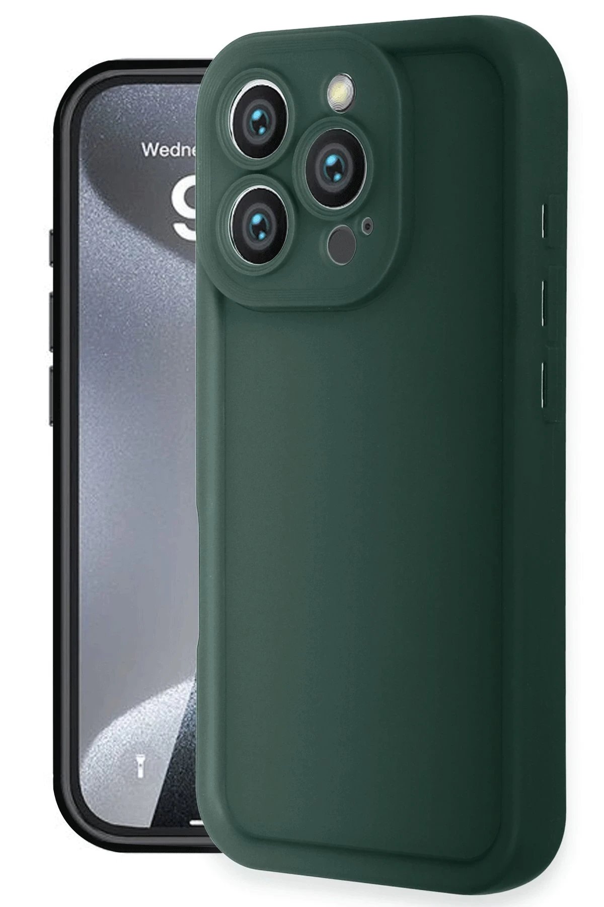 Newface iPhone 16 Pro Kılıf Viera Silikon - Koyu Yeşil