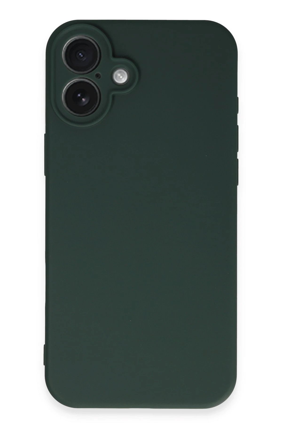 Newface iPhone 16 Plus Kılıf Nano içi Kadife Silikon - Koyu Yeşil