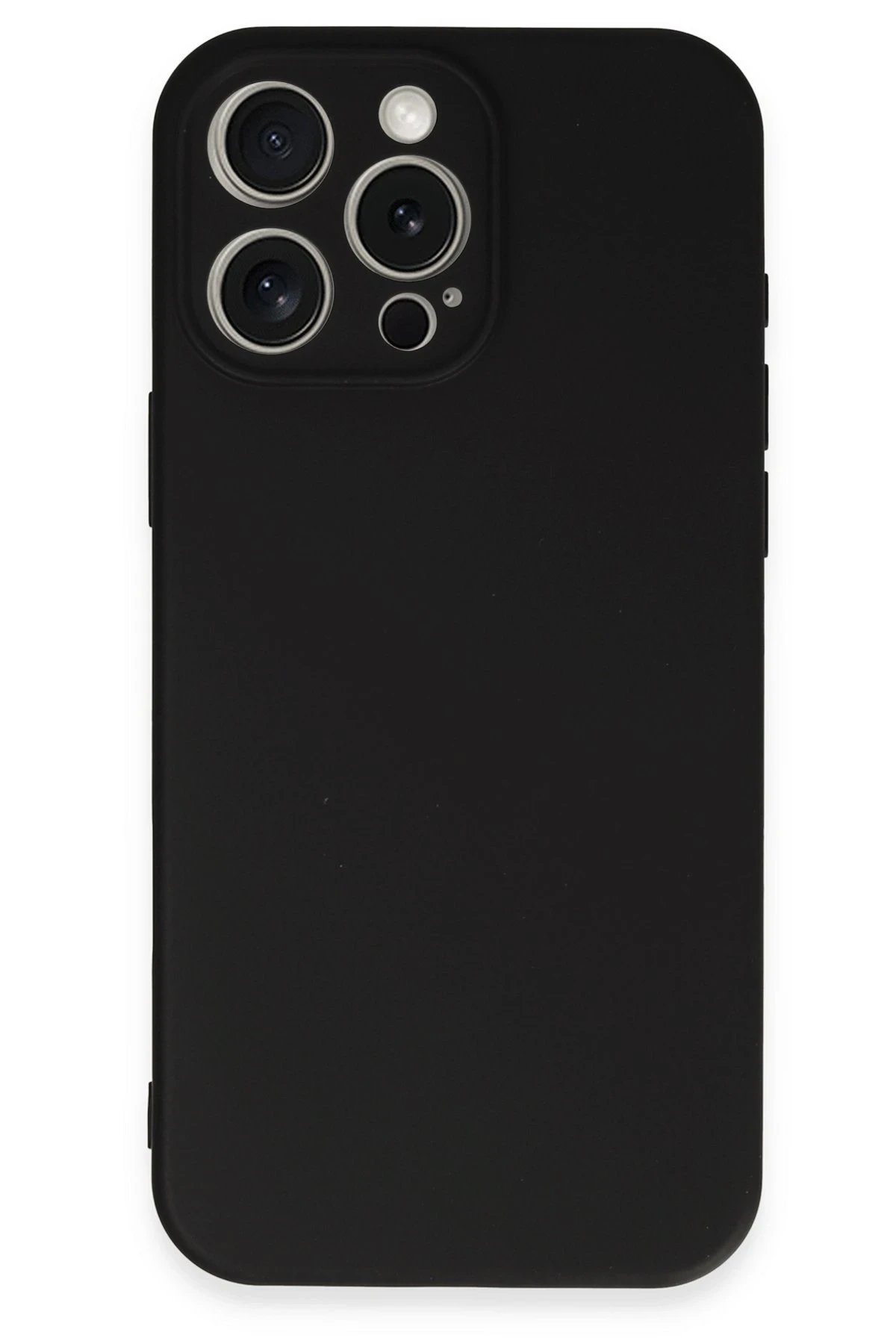 Newface iPhone 16 Pro Max Kılıf Nano içi Kadife Silikon - Siyah