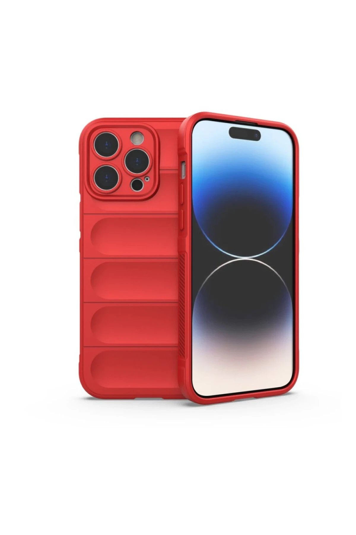 Newface iPhone 16 Pro Kılıf Optimum Silikon - Kırmızı