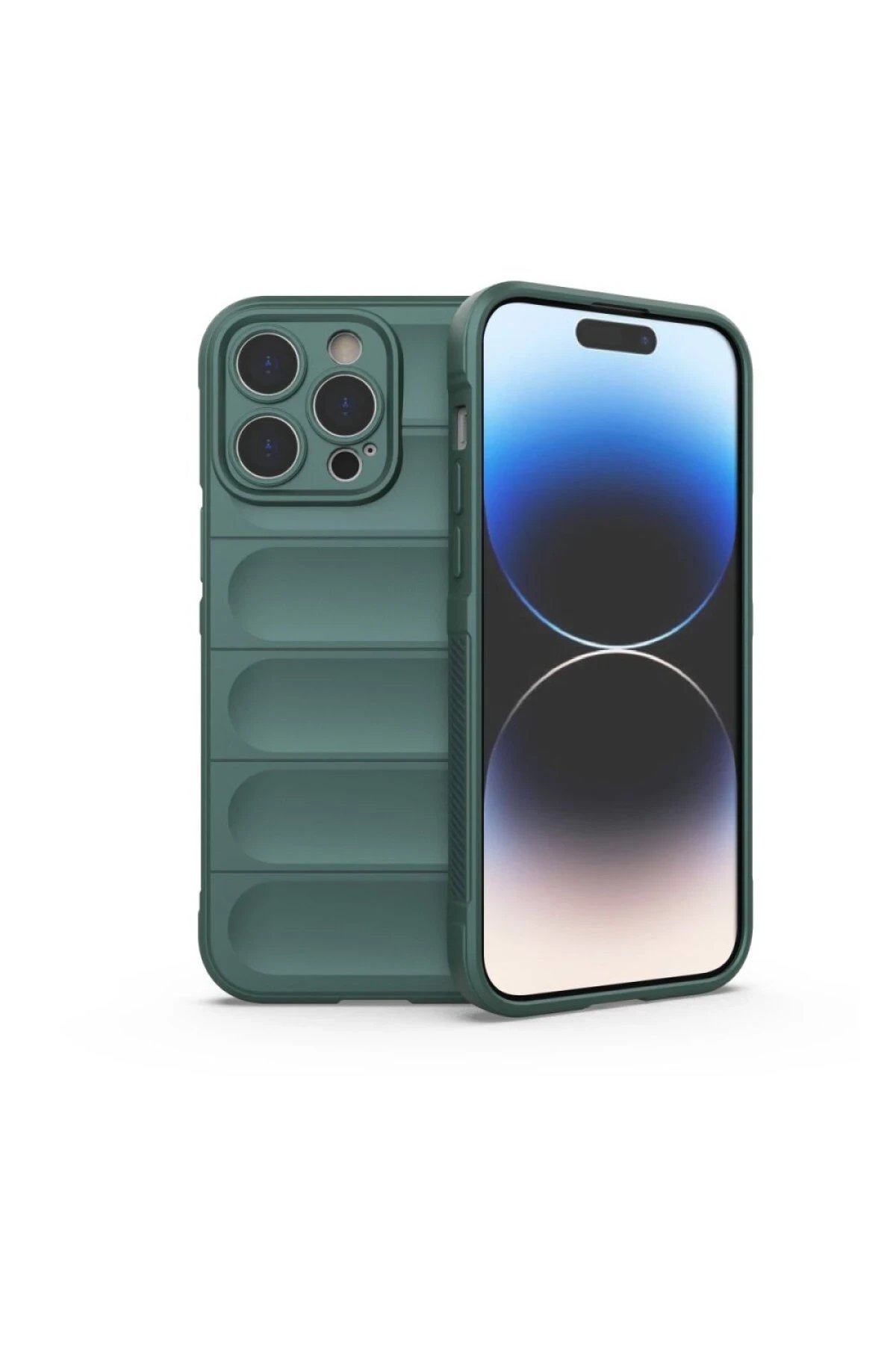 Newface iPhone 16 Pro Kılıf Optimum Silikon - Koyu Yeşil