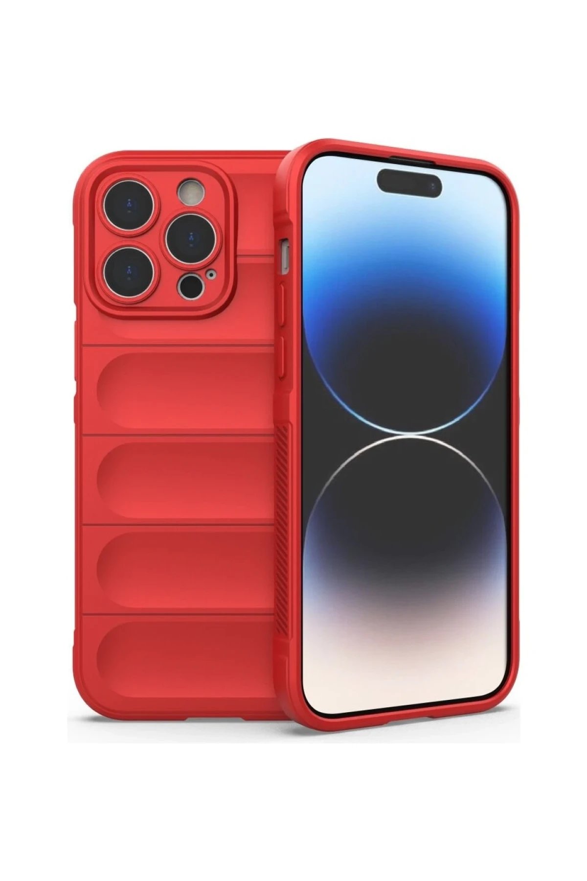 Newface iPhone 16 Pro Max Kılıf Optimum Silikon - Kırmızı