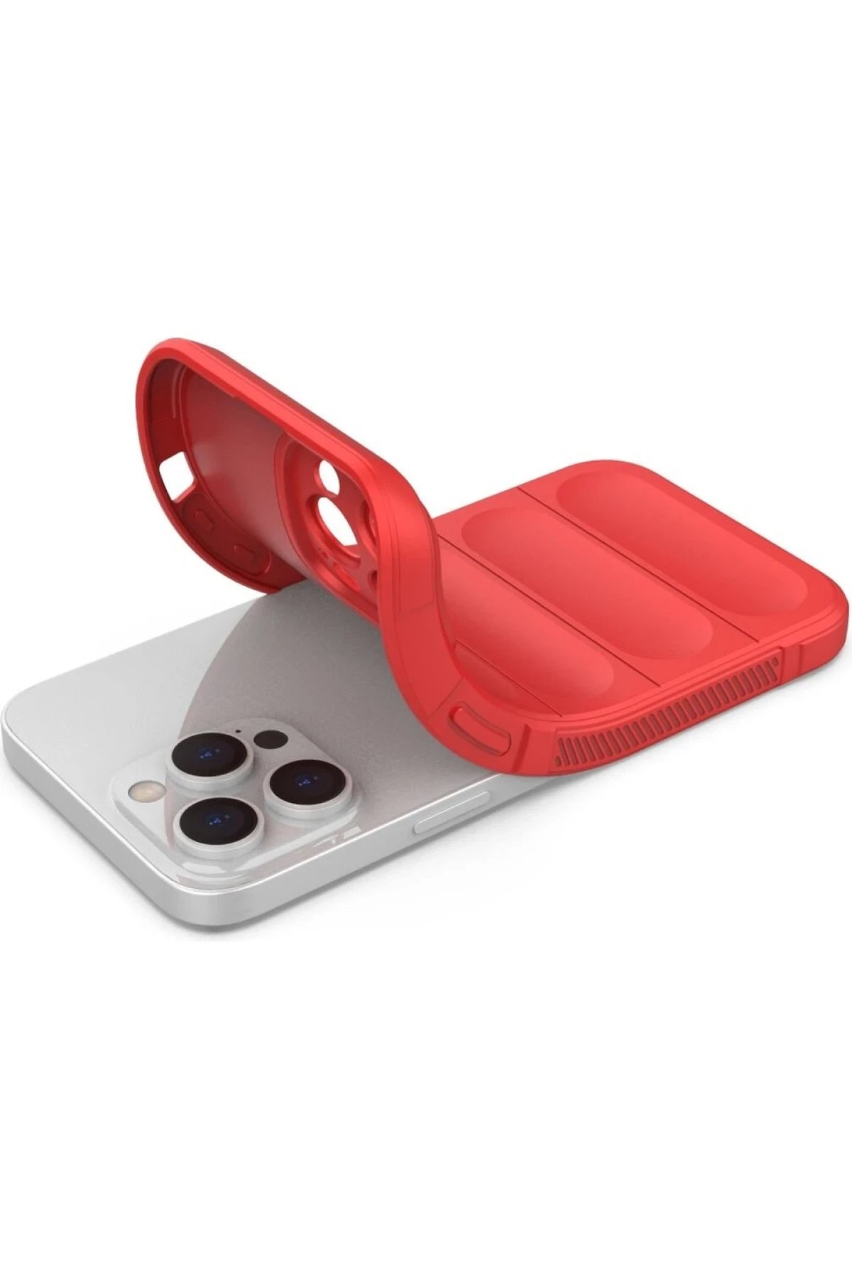 Newface iPhone 16 Pro Max Kılıf Optimum Silikon - Kırmızı