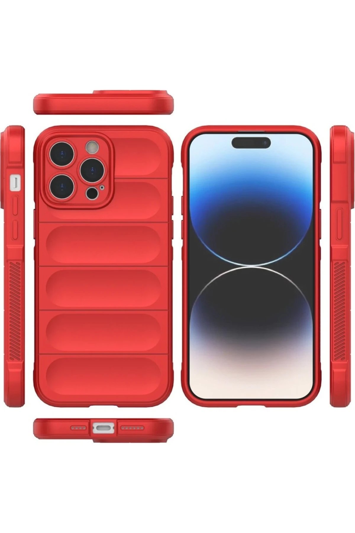 Newface iPhone 16 Pro Max Kılıf Optimum Silikon - Kırmızı