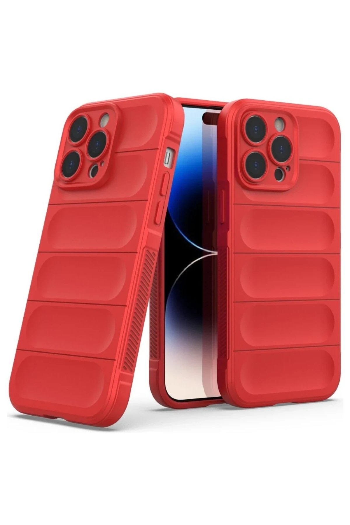 Newface iPhone 16 Pro Max Kılıf Optimum Silikon - Kırmızı