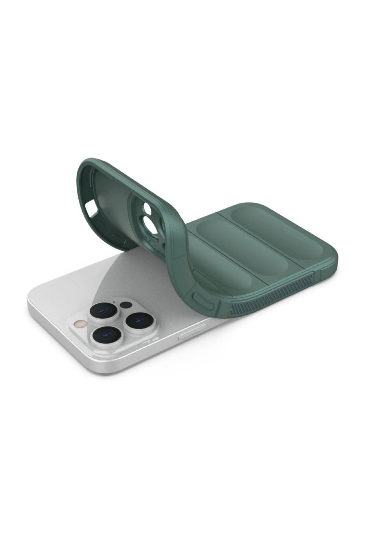 Newface iPhone 16 Pro Max Kılıf Optimum Silikon - Koyu Yeşil