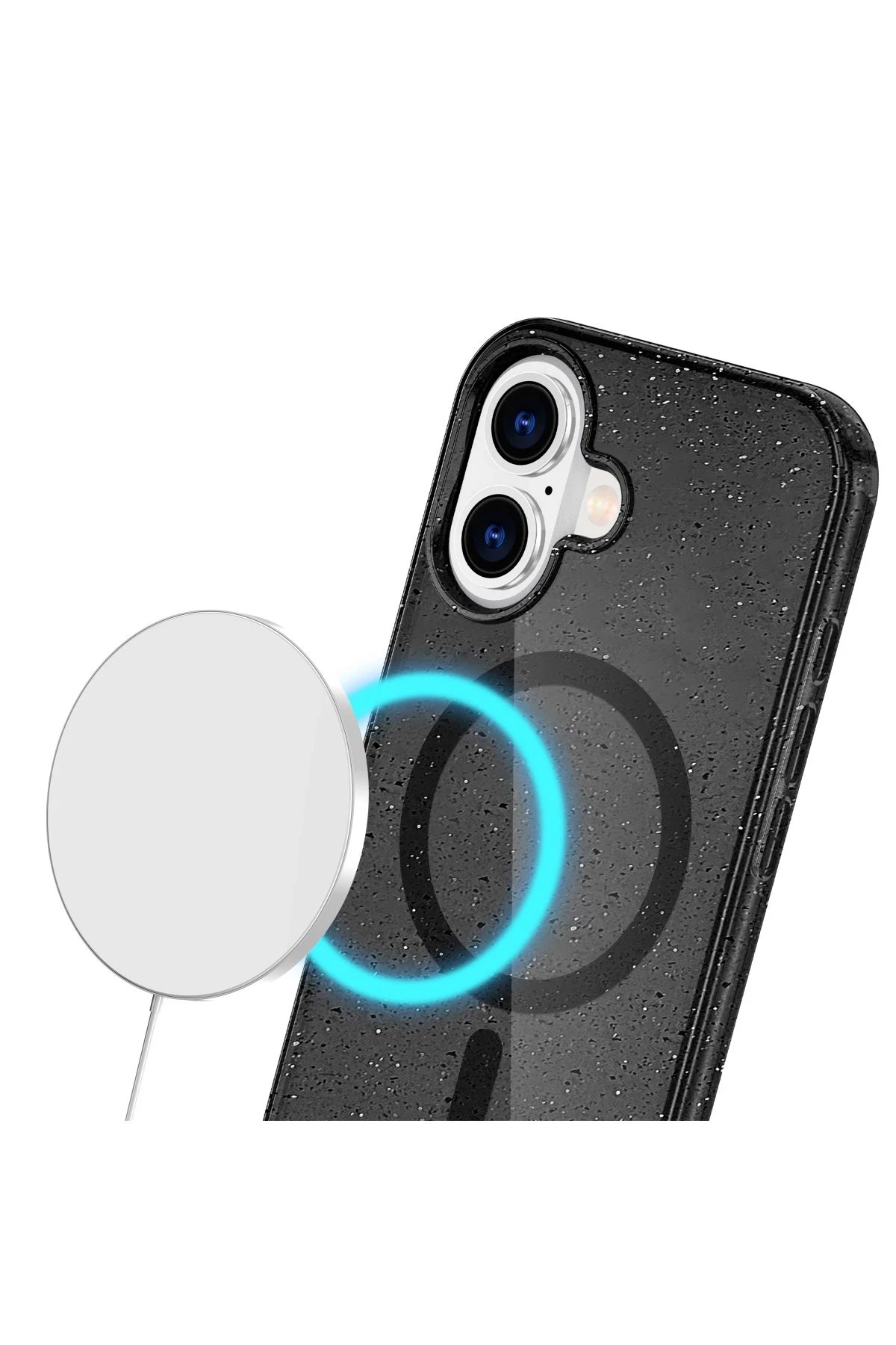 Newface iPhone 16 Plus Kılıf Glow Magsafe Kapak - Siyah