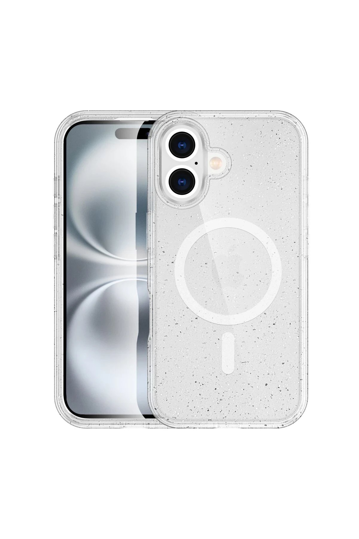 Newface iPhone 16 Plus Kılıf Glow Magsafe Kapak - Şeffaf