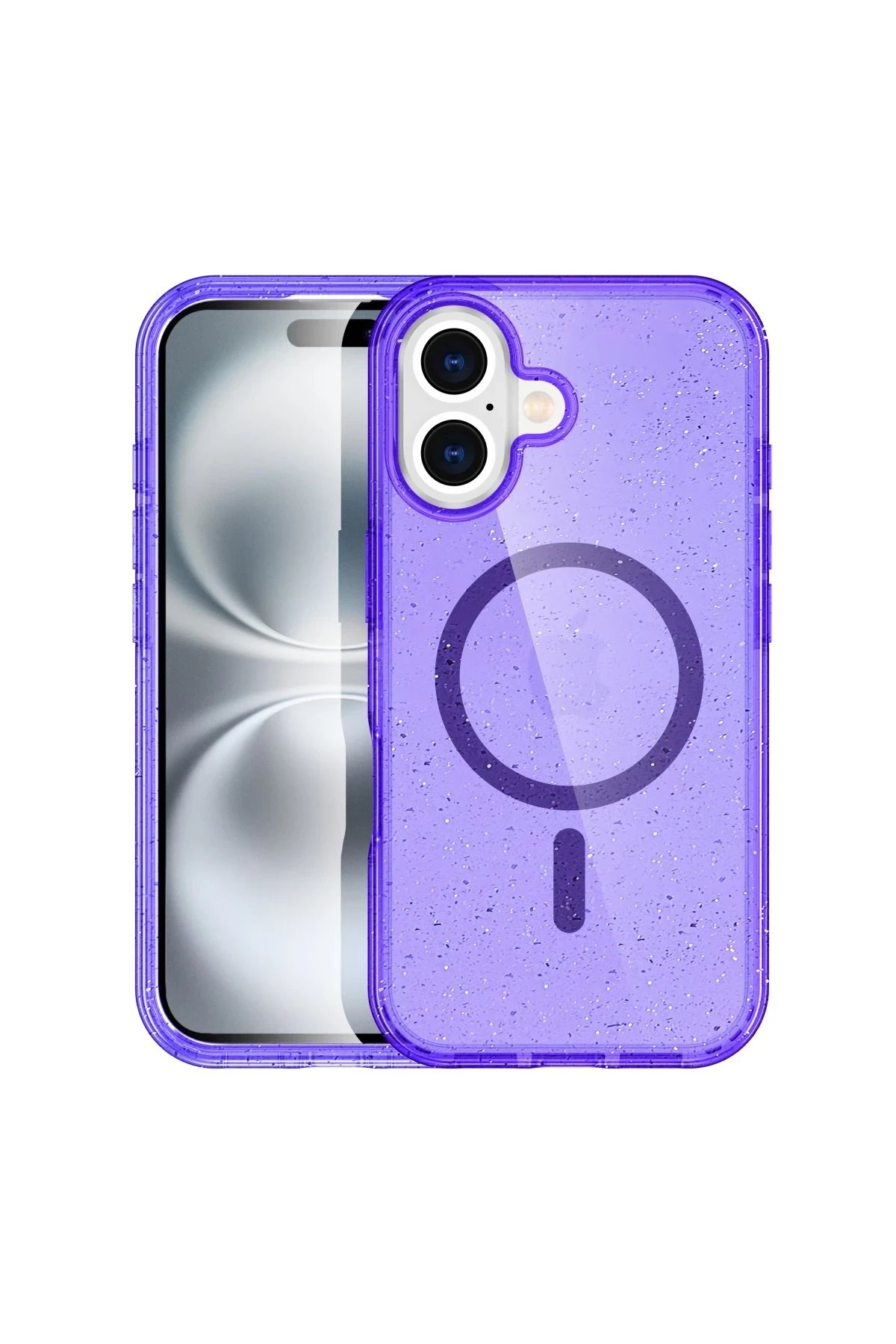 Newface iPhone 16 Plus Kılıf Glow Magsafe Kapak - Mor