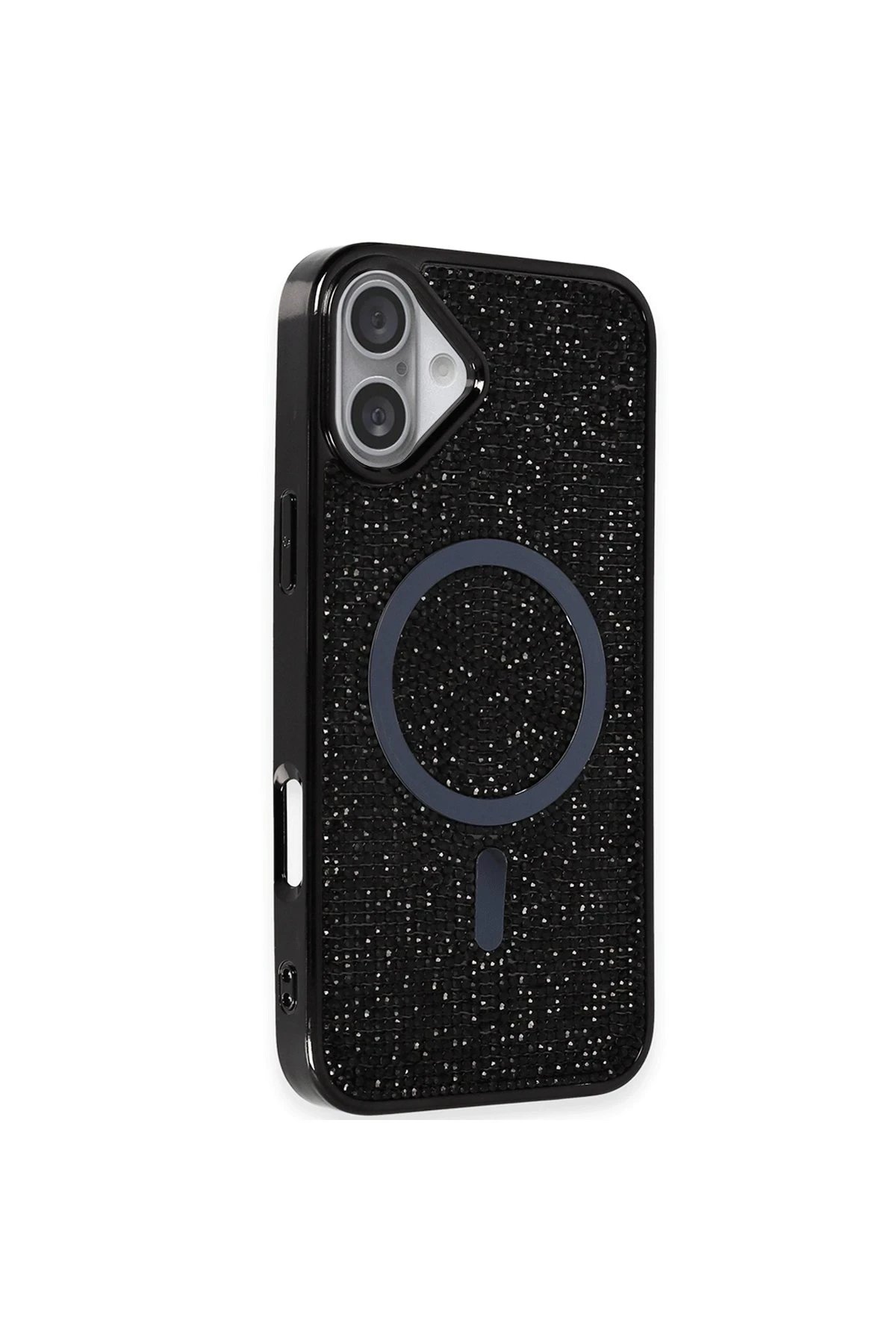 Newface iPhone 16 Kılıf Diamond Magsafe Kapak - Siyah