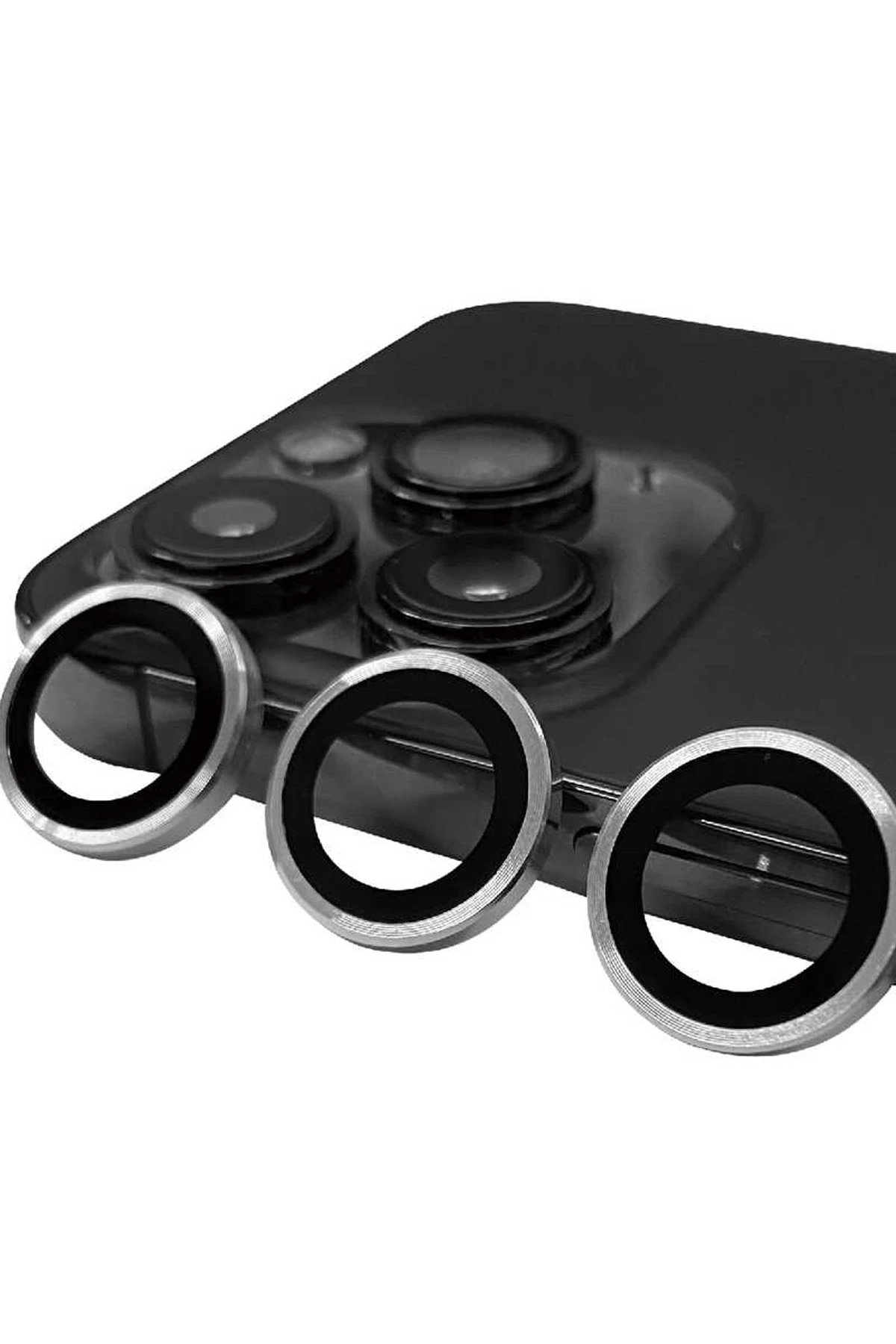 Newface iPhone 15 Pro Raze Metal Kamera Lens - Gümüş