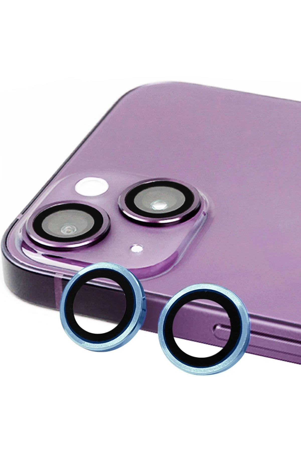 Newface iPhone 15 Raze Metal Kamera Lens - Mavi