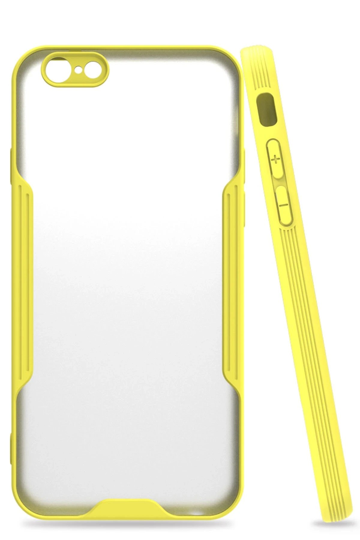 Newface iPhone 6 Kılıf Platin Silikon - Sarı