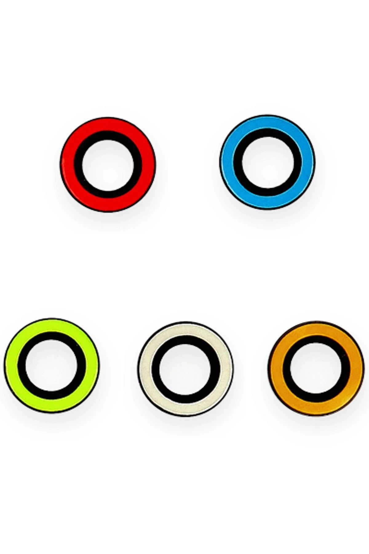 Newface iPhone 11 Neon Fosforlu Kamera Lens - Sarı