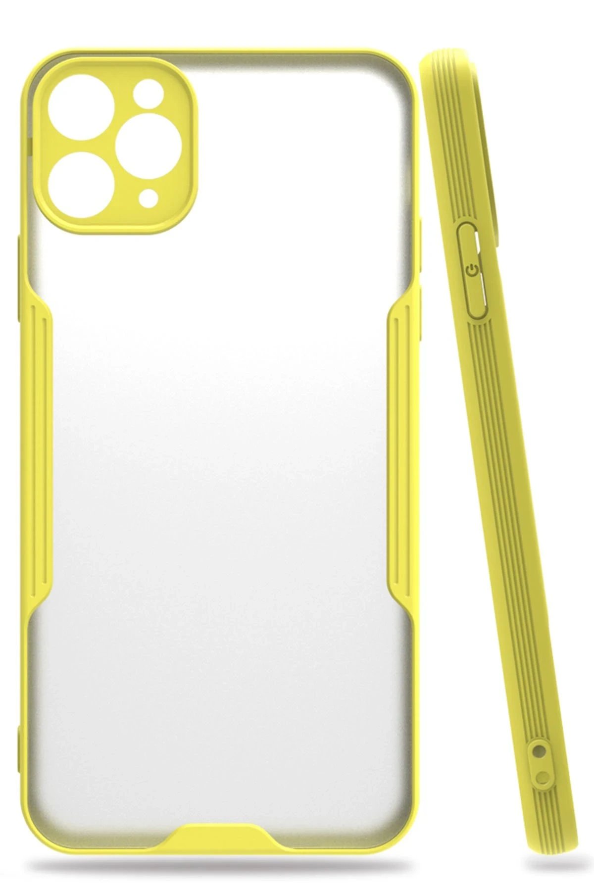 Newface iPhone 11 Pro Kılıf Platin Silikon - Sarı