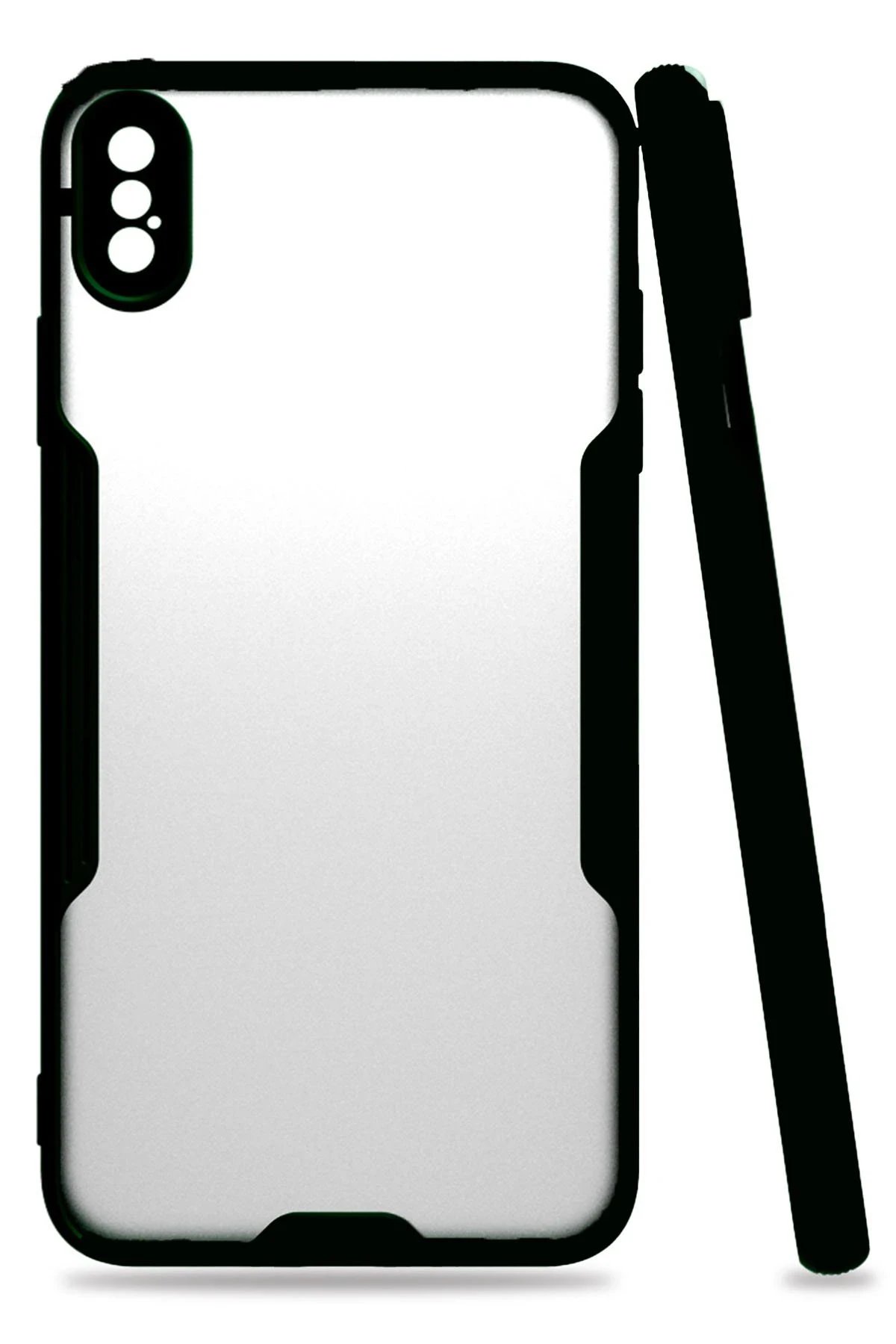 Newface iPhone XS Max Kılıf Platin Silikon - Siyah