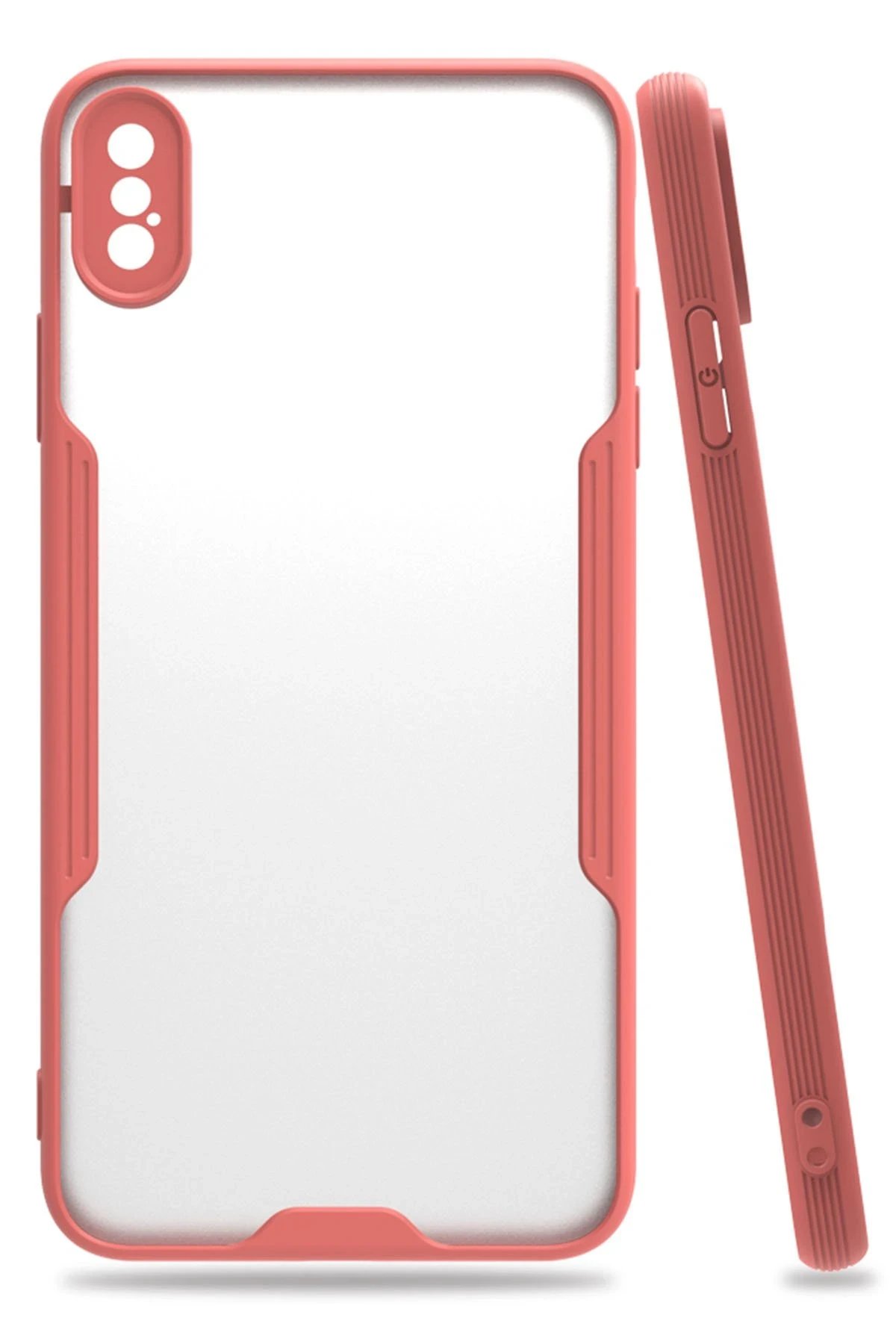 Newface iPhone XS Max Kılıf Platin Silikon - Pembe