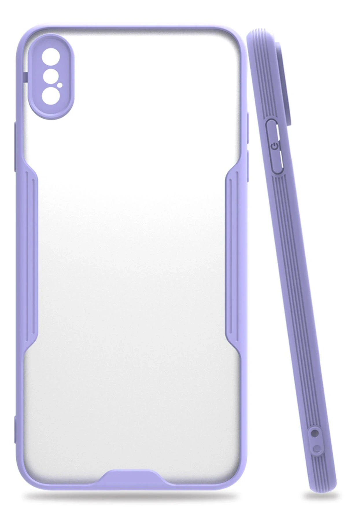 Newface iPhone XS Max Kılıf Platin Silikon - Lila