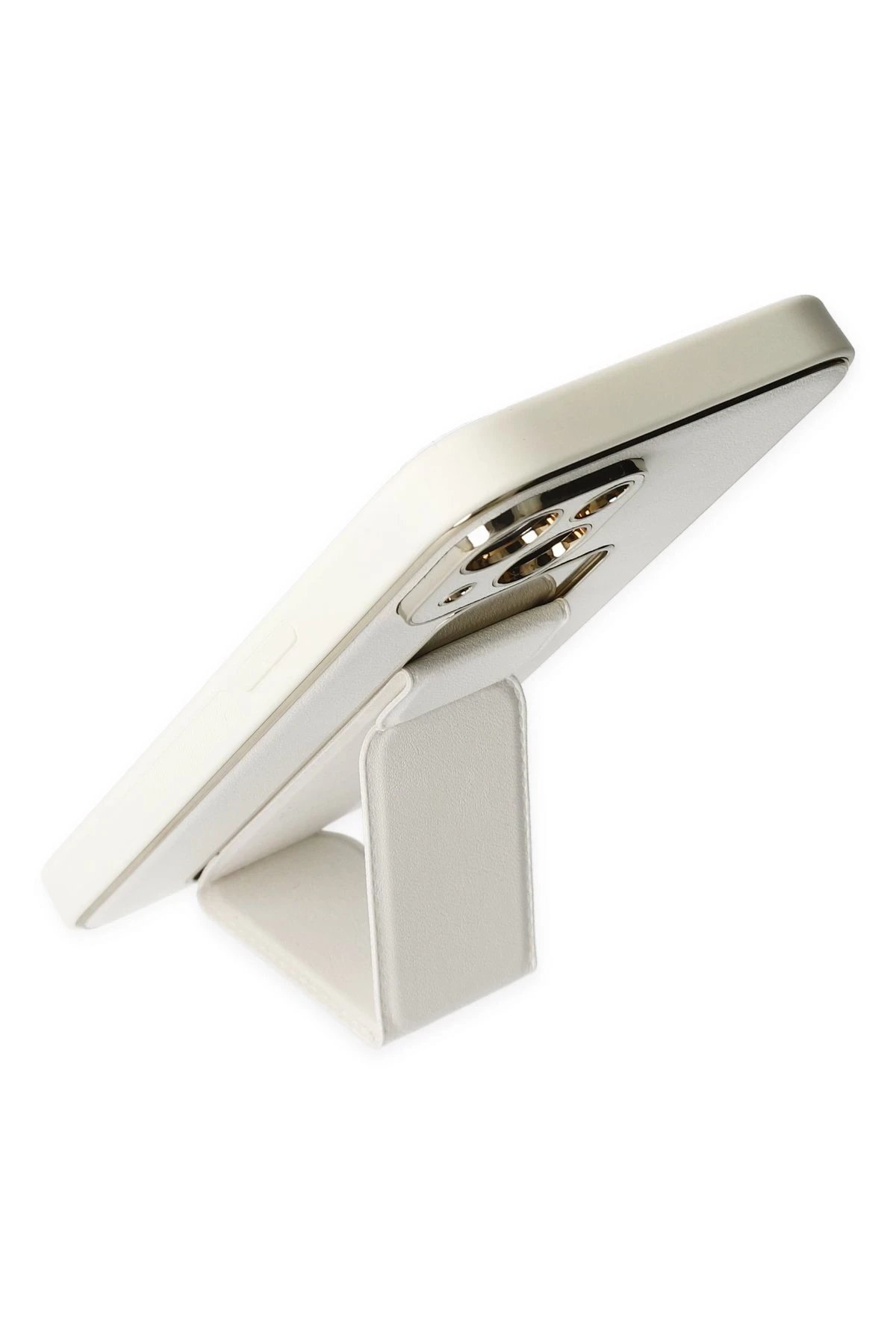 Newface iPhone 13 Kılıf Coco Deri Standlı Kapak - Beyaz