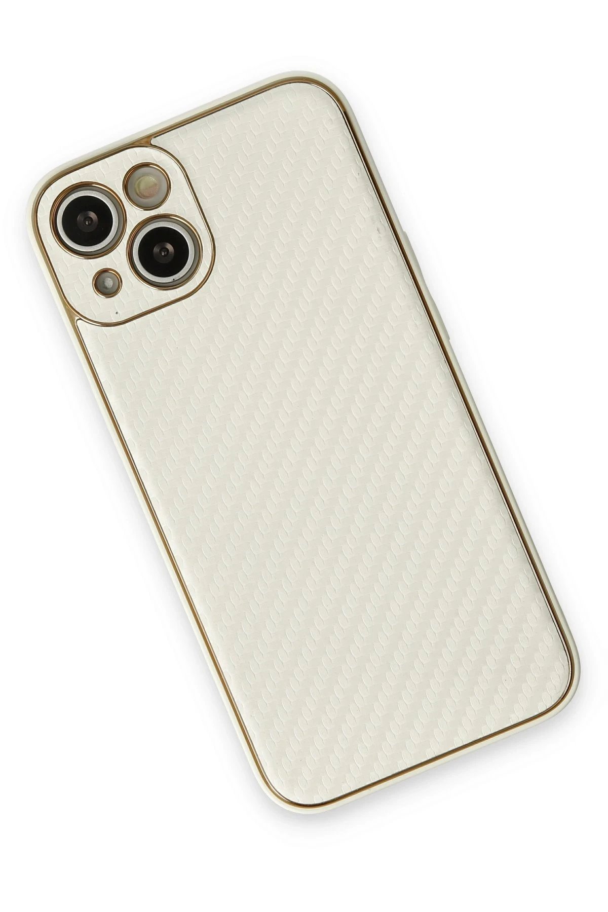 Newface iPhone 13 Kılıf Coco Karbon Silikon - Beyaz