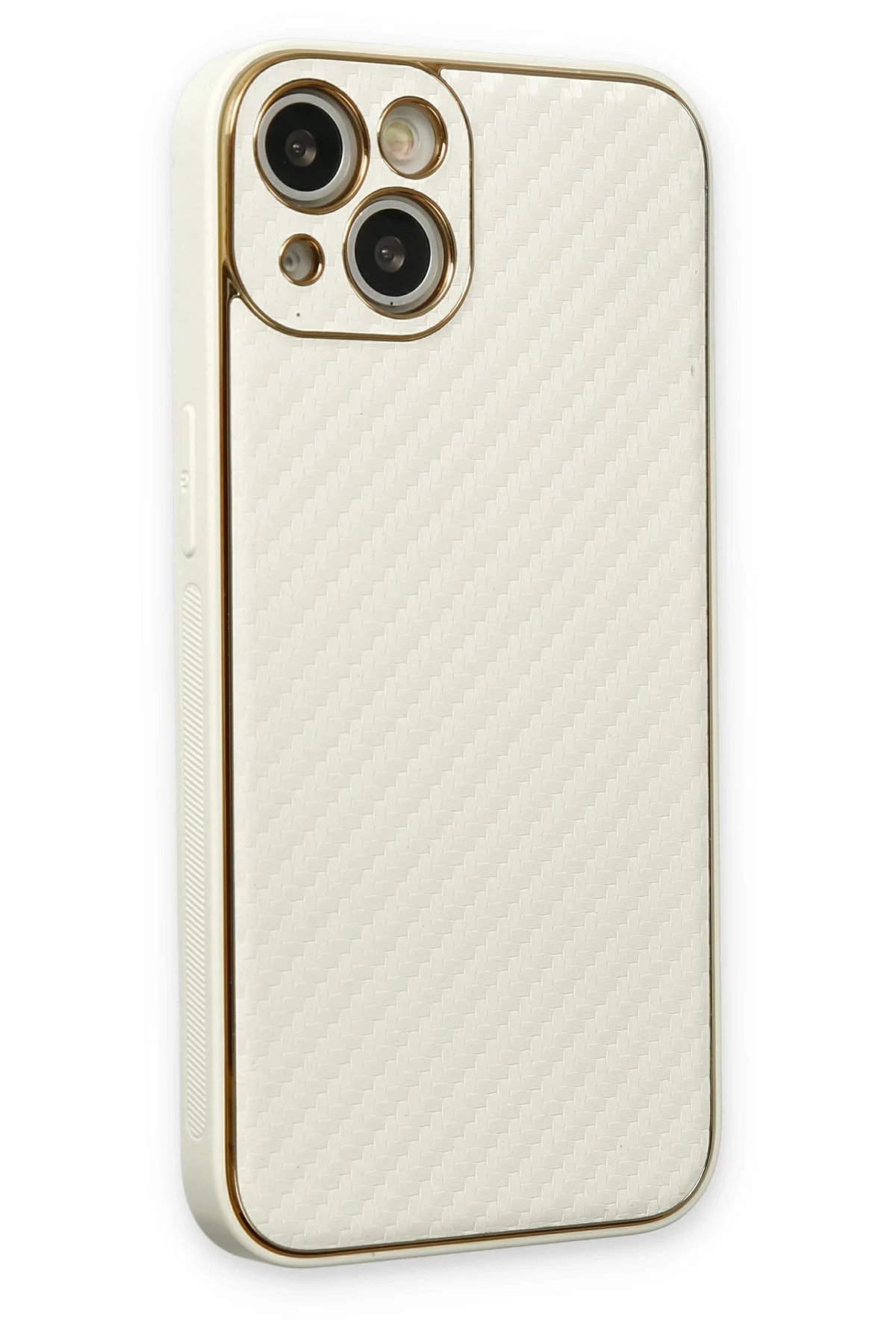 Newface iPhone 13 Kılıf Coco Karbon Silikon - Beyaz